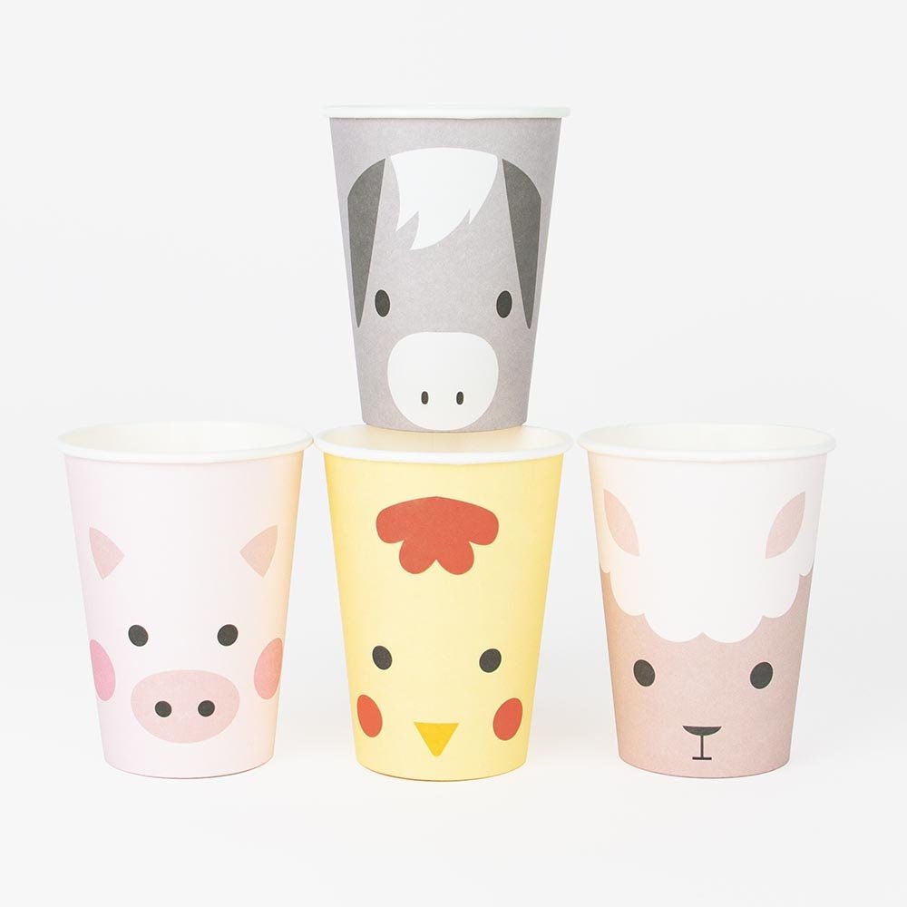 Farm Animal Party Cups - Stesha Party
