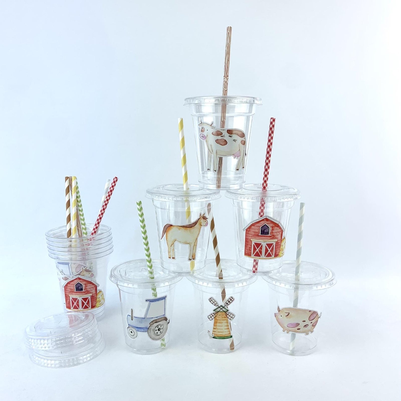 Farm Birthday Party Drink Cups 12ct - Stesha Party