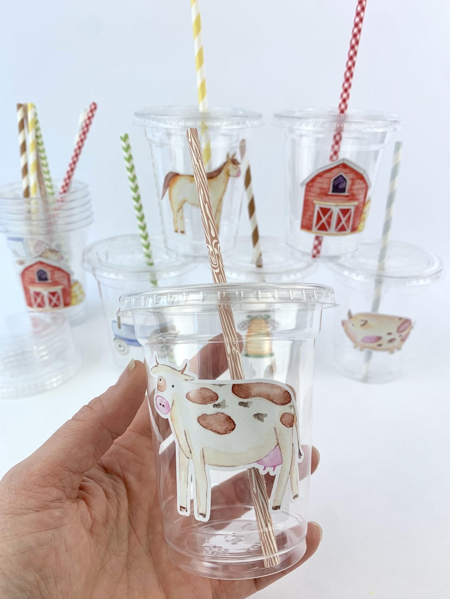 Farm Birthday Party Drink Cups 12ct - Stesha Party