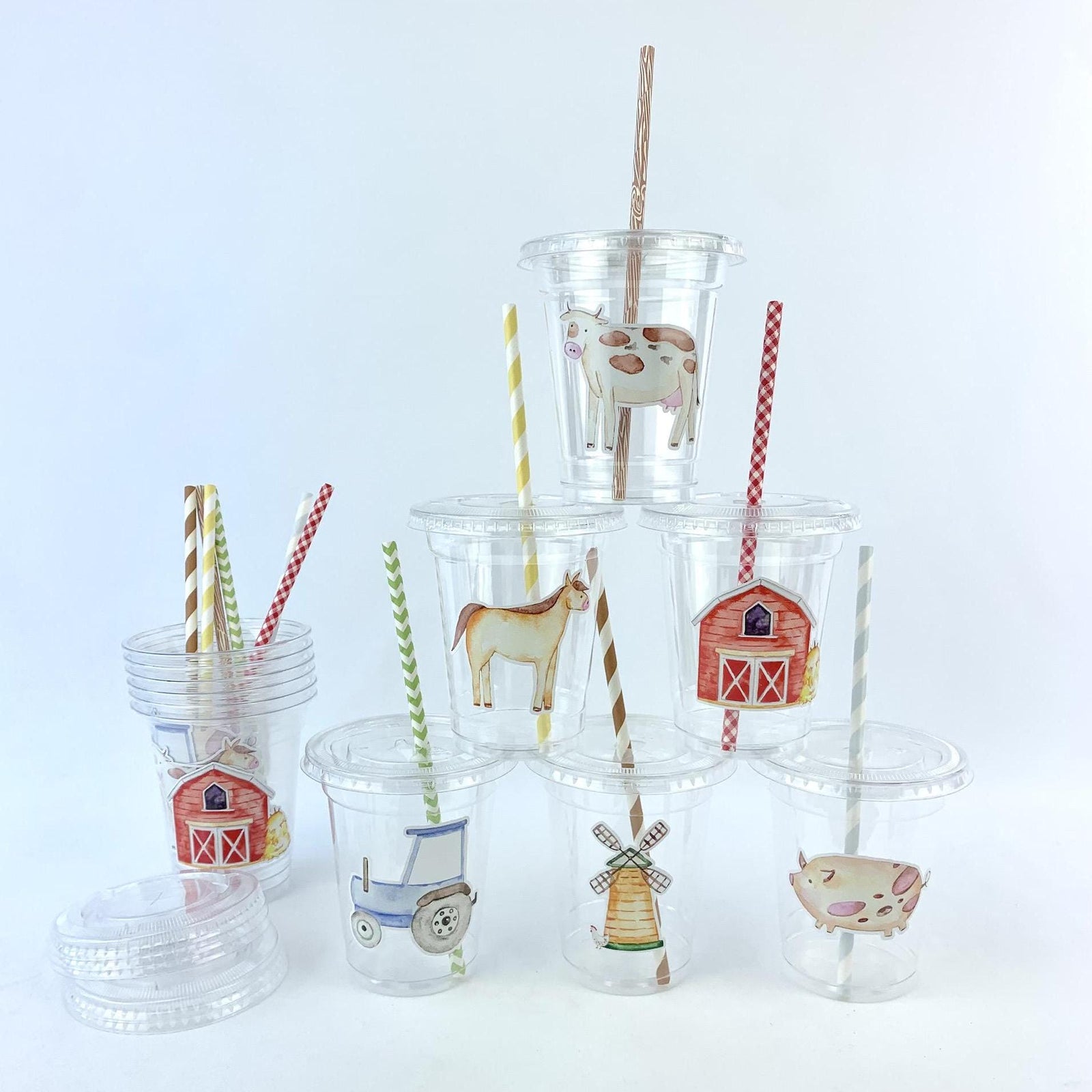 Farm Birthday Party Drink Cups 12ct - Stesha Party