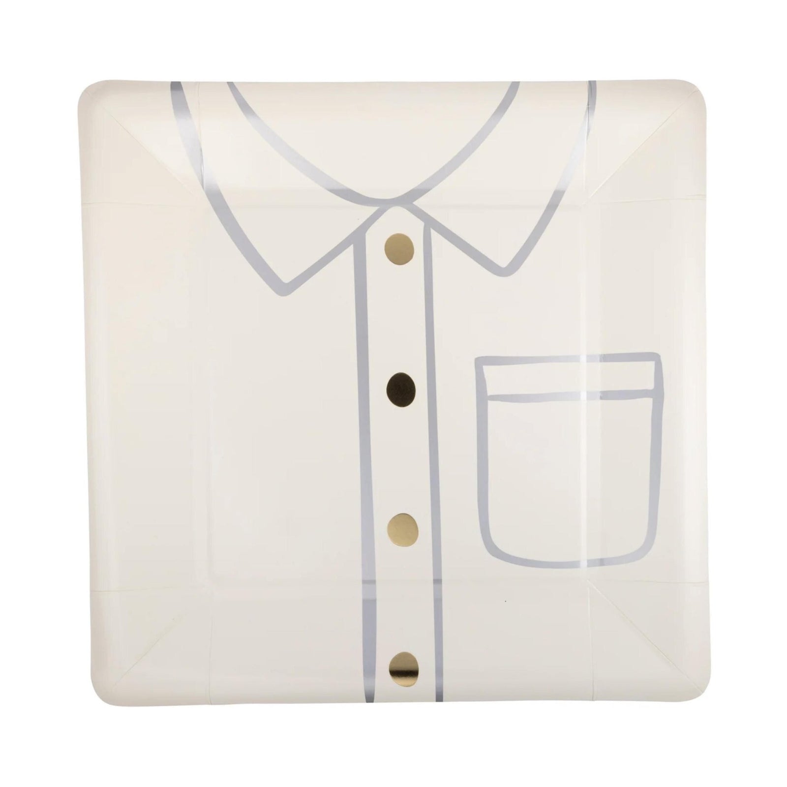 Fathers Day Shirt Plates 8ct - Stesha Party