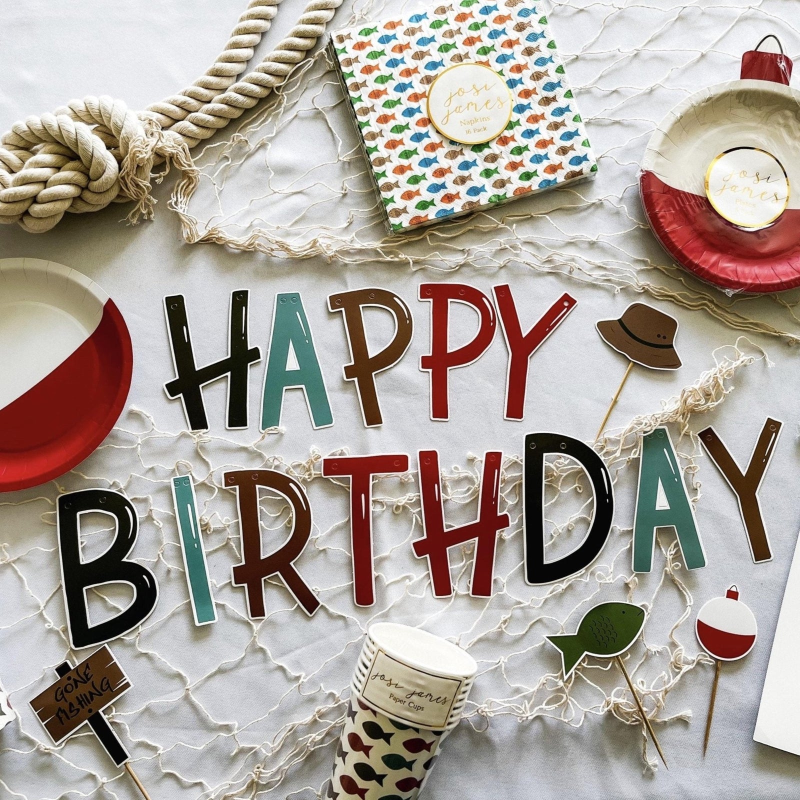 Fishing Cupcake Toppers 8ct - Stesha Party