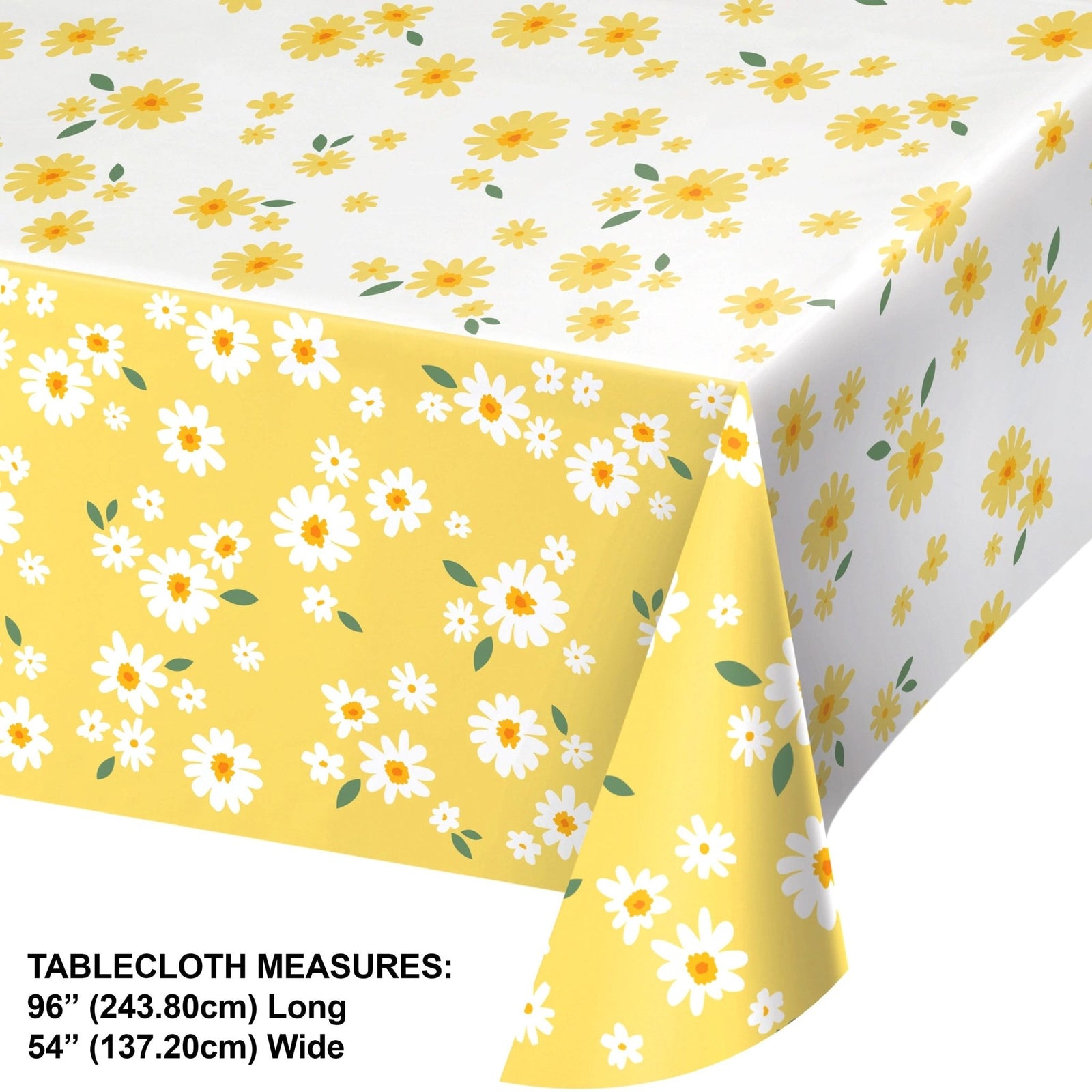 Floral Daisy Party Tablecloth - Stesha Party