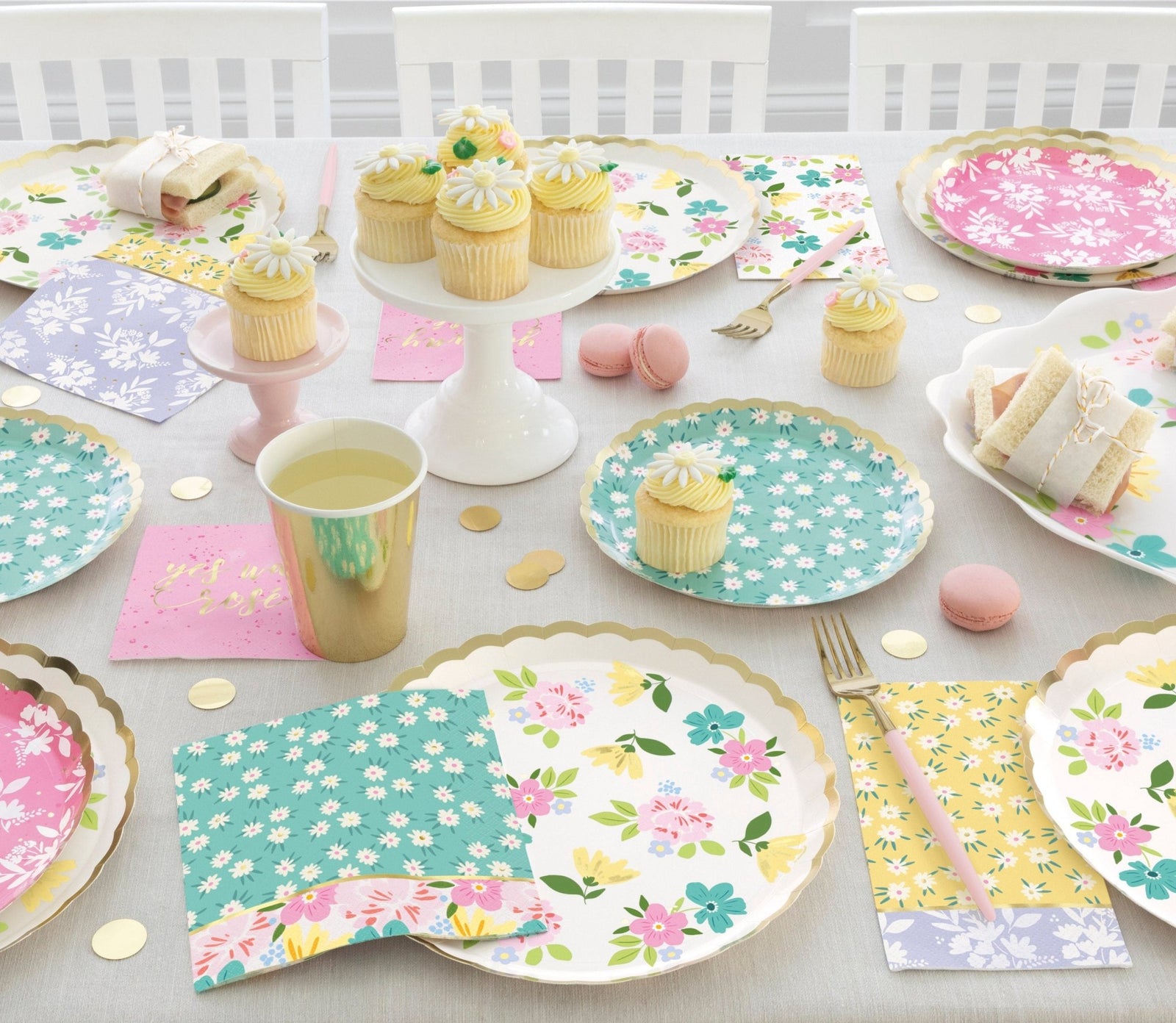 Floral Dinner Party Plates 8ct - Stesha Party