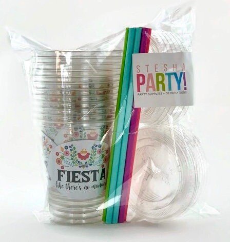 Floral Fiesta Plastic Cups 12ct - Stesha Party