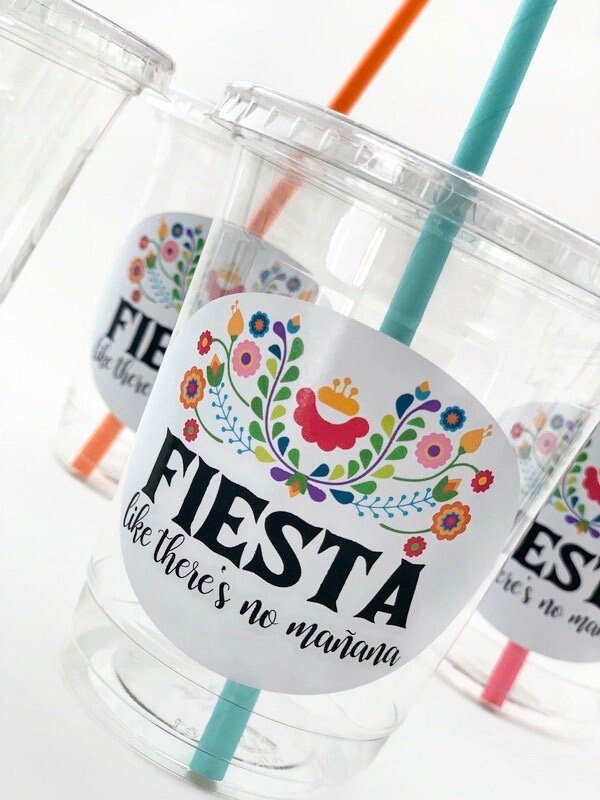 Floral Fiesta Plastic Cups 12ct - Stesha Party