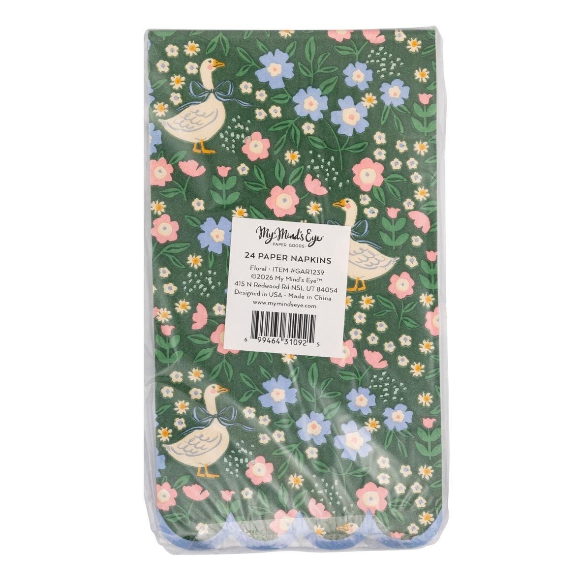 Floral Goose Dinner Napkins 24ct - Stesha Party