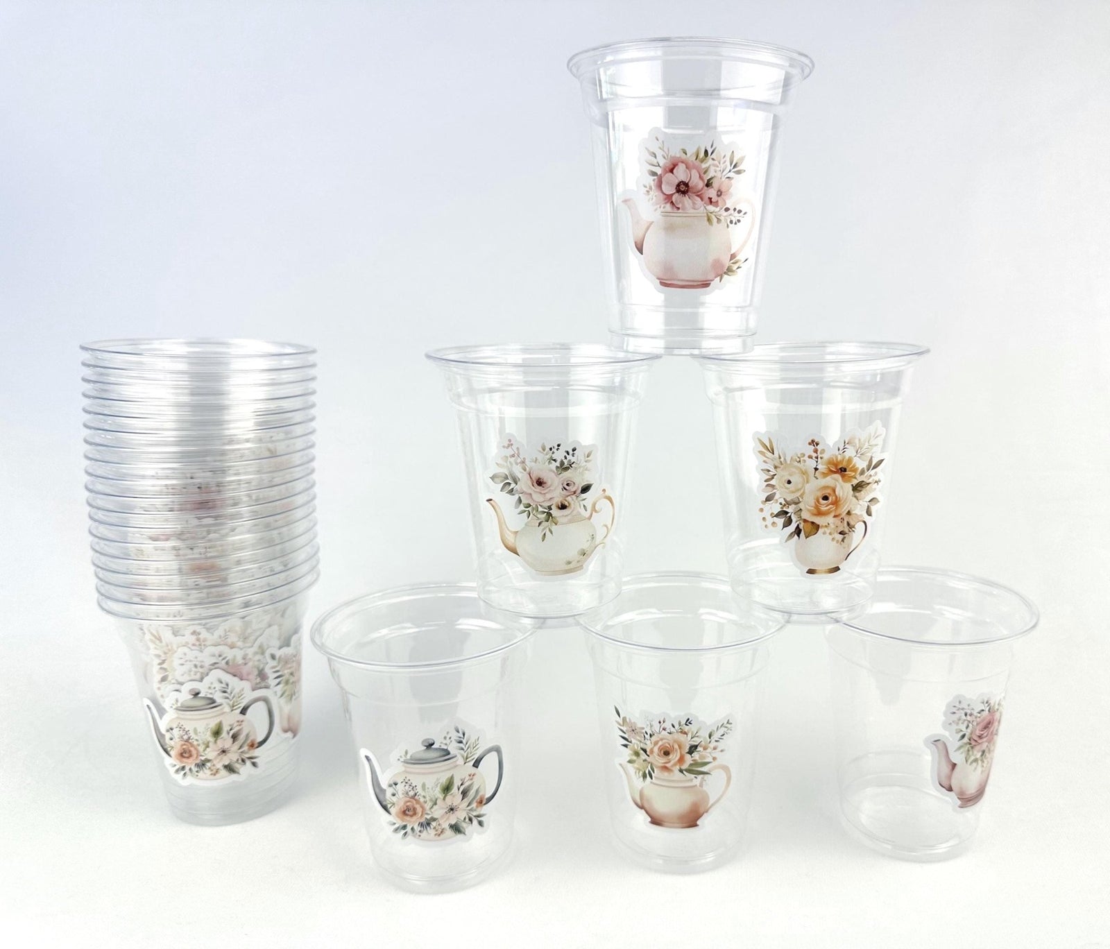 Floral Teapot Party Cups 24ct - Stesha Party