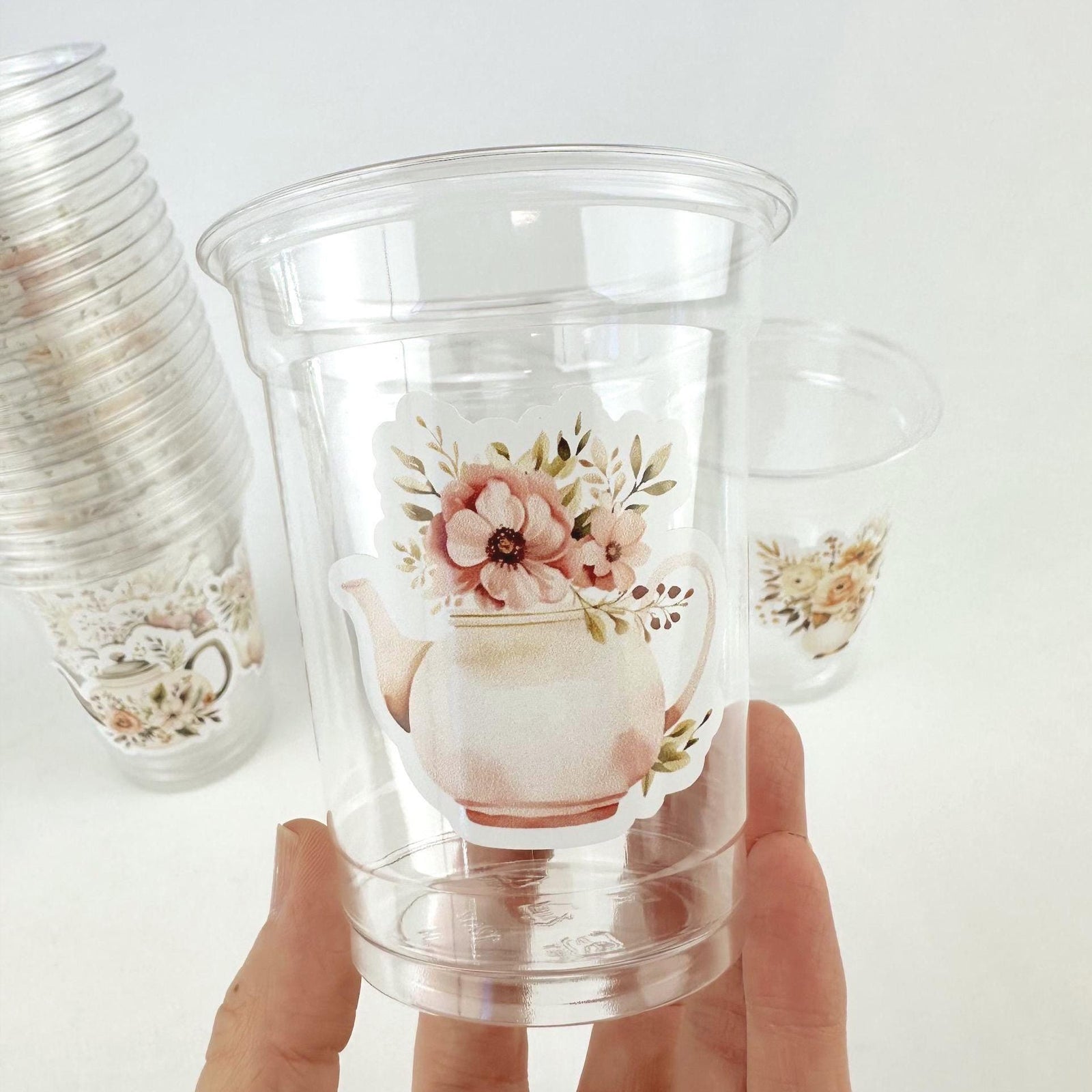 Floral Teapot Party Cups 24ct - Stesha Party