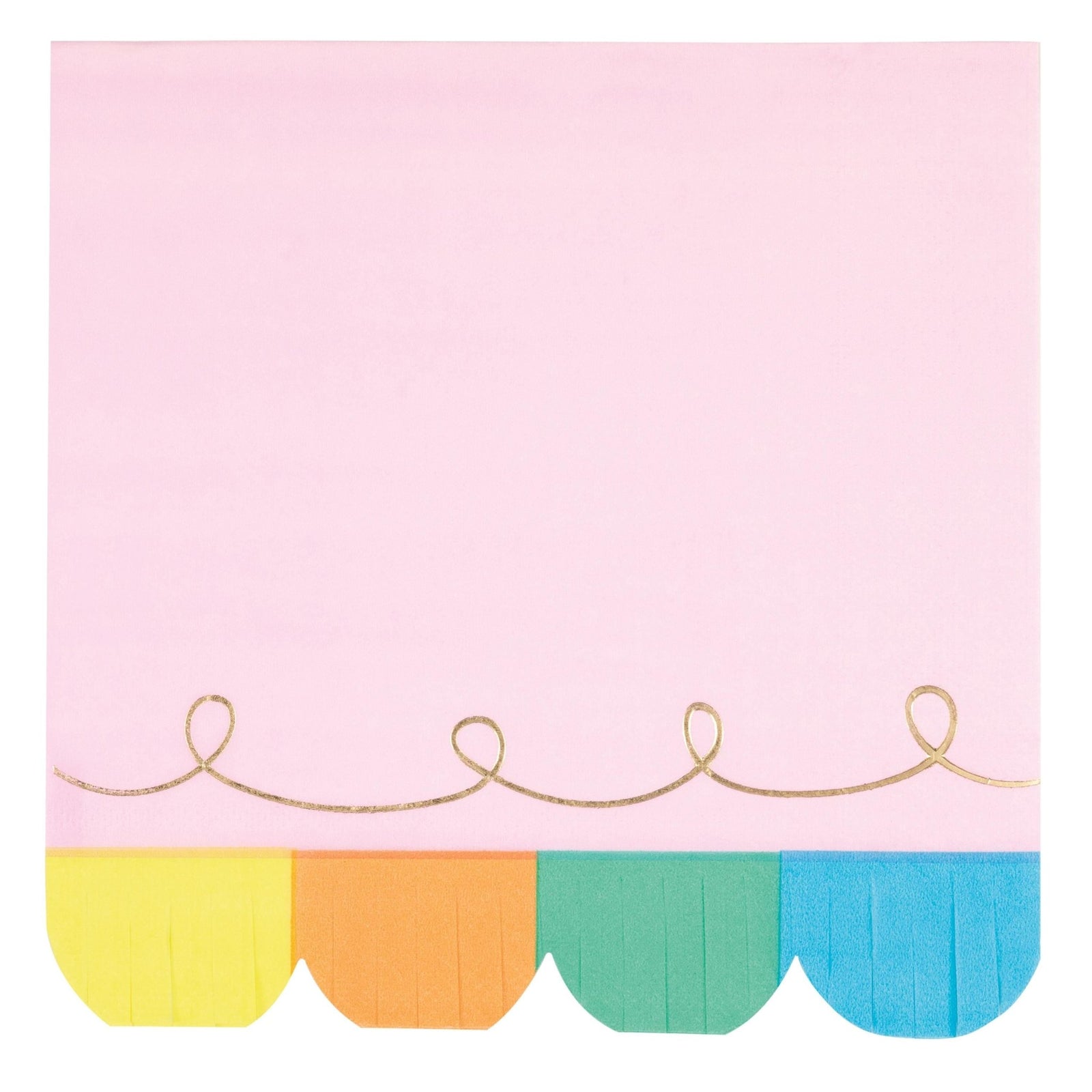 Fringe Pastel Pink Napkins 16ct - Stesha Party