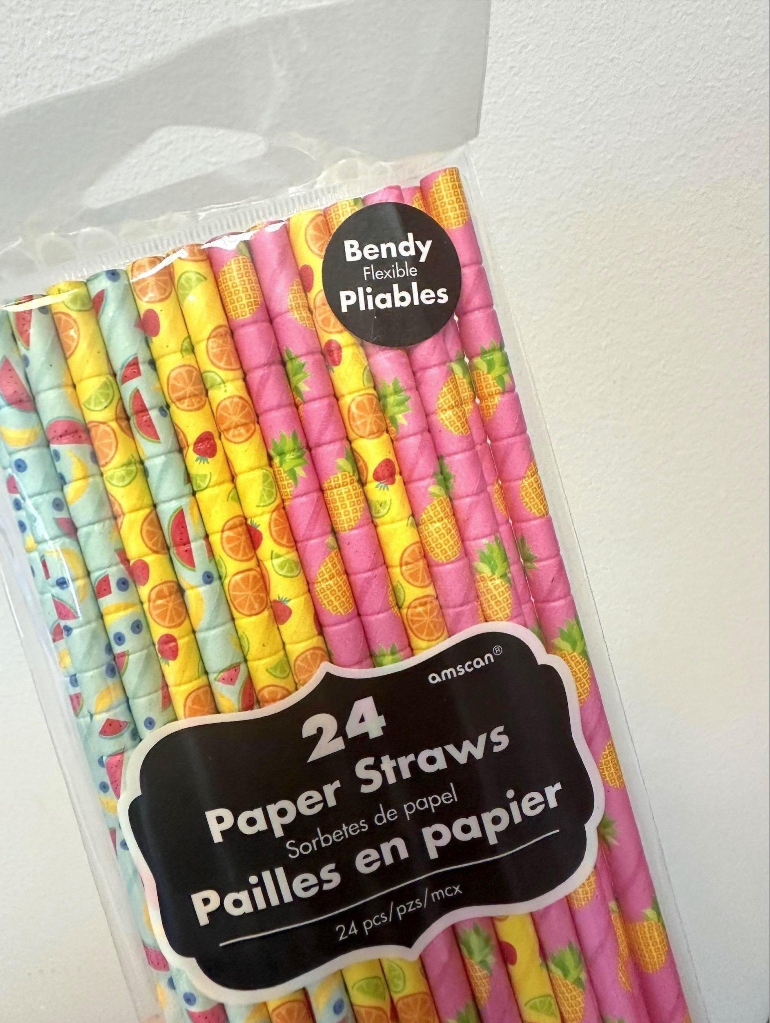 Fruit Party Paper Straws 24ct - Stesha Party