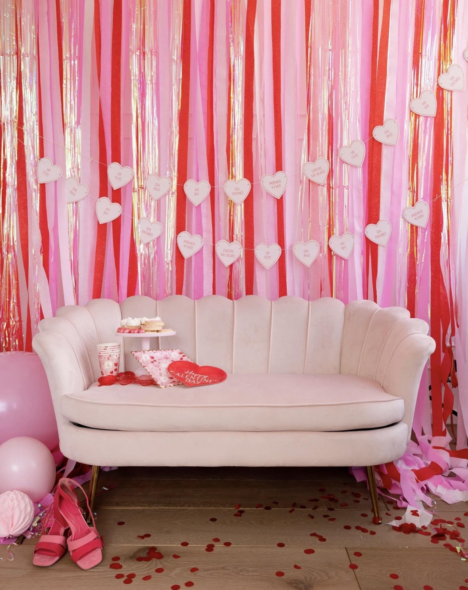 Galentine Heart Banner - Stesha Party