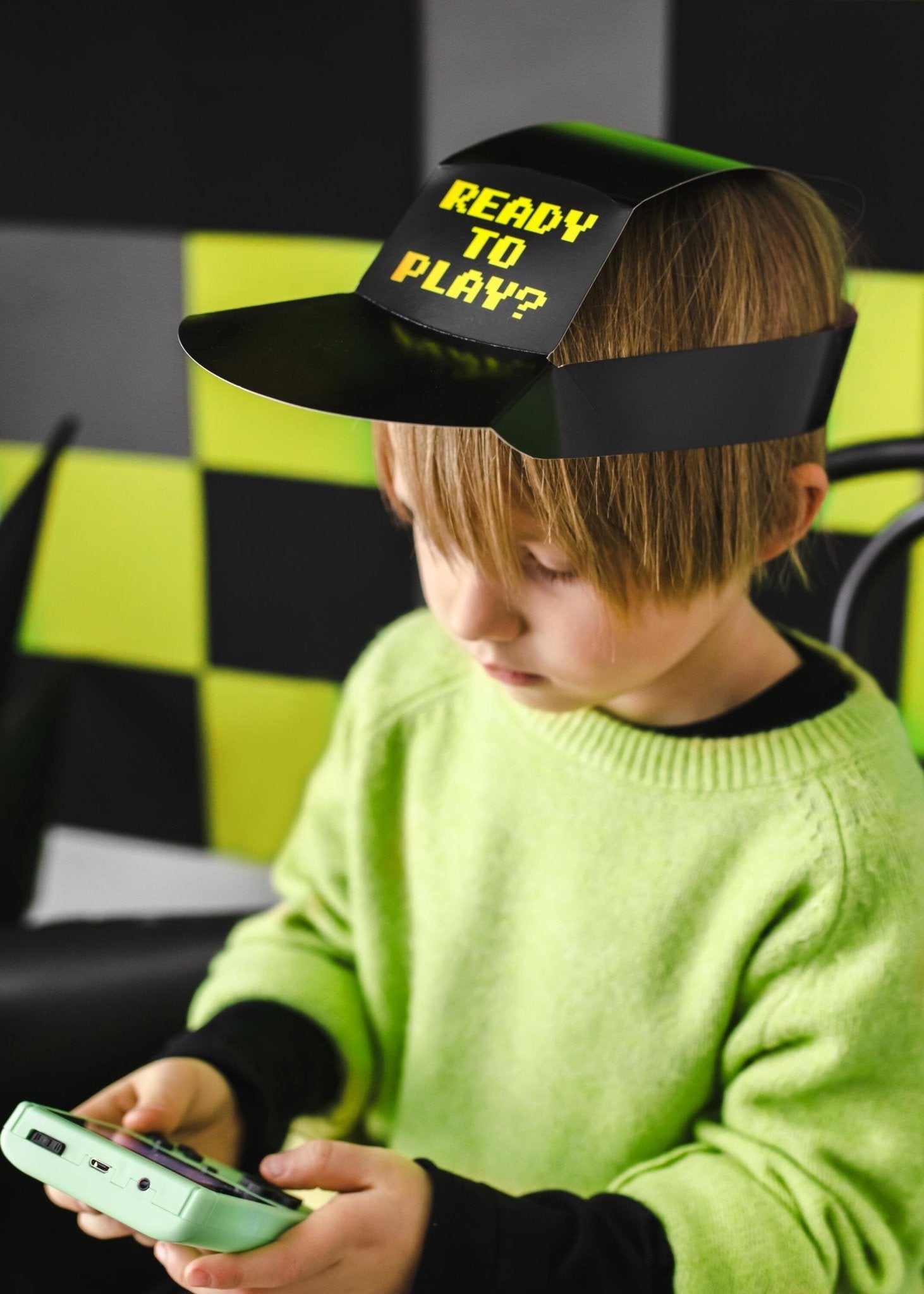 Gamer Party Paper Hats 6ct - Stesha Party