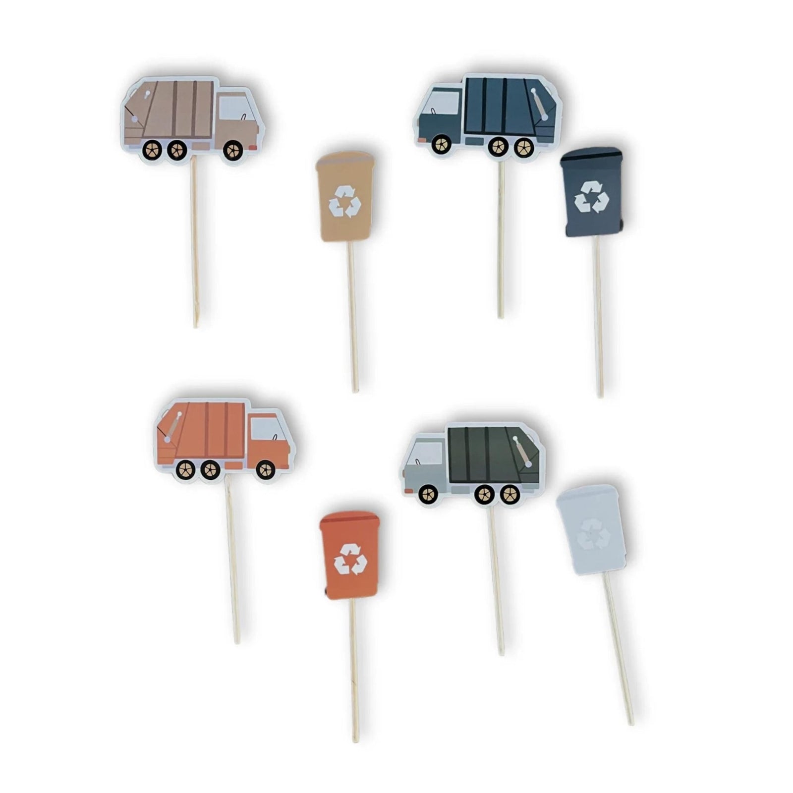Garbage Party Cake Toppers 8ct - Stesha Party