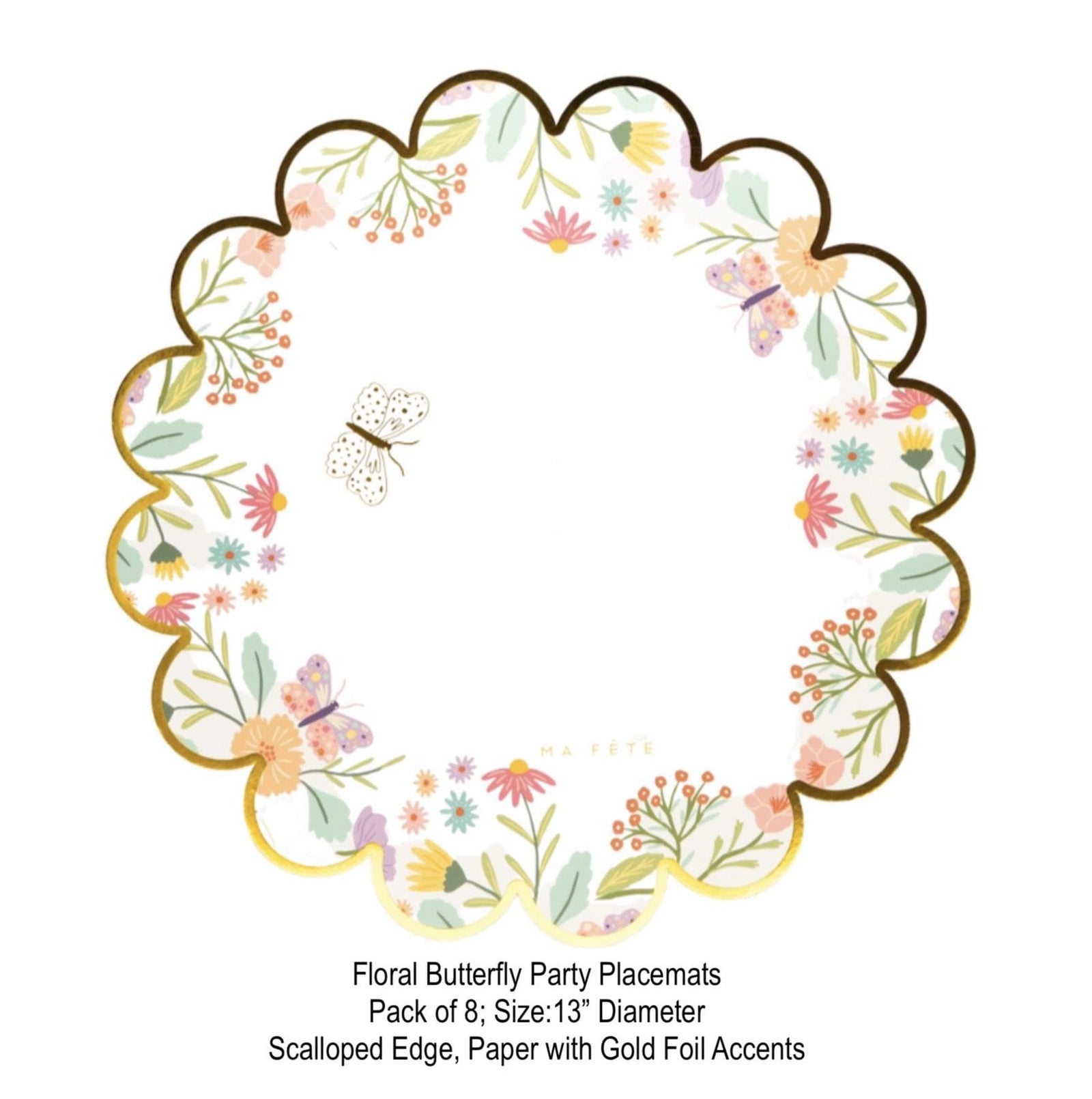 Garden Party Floral Placemats 8ct - Stesha Party