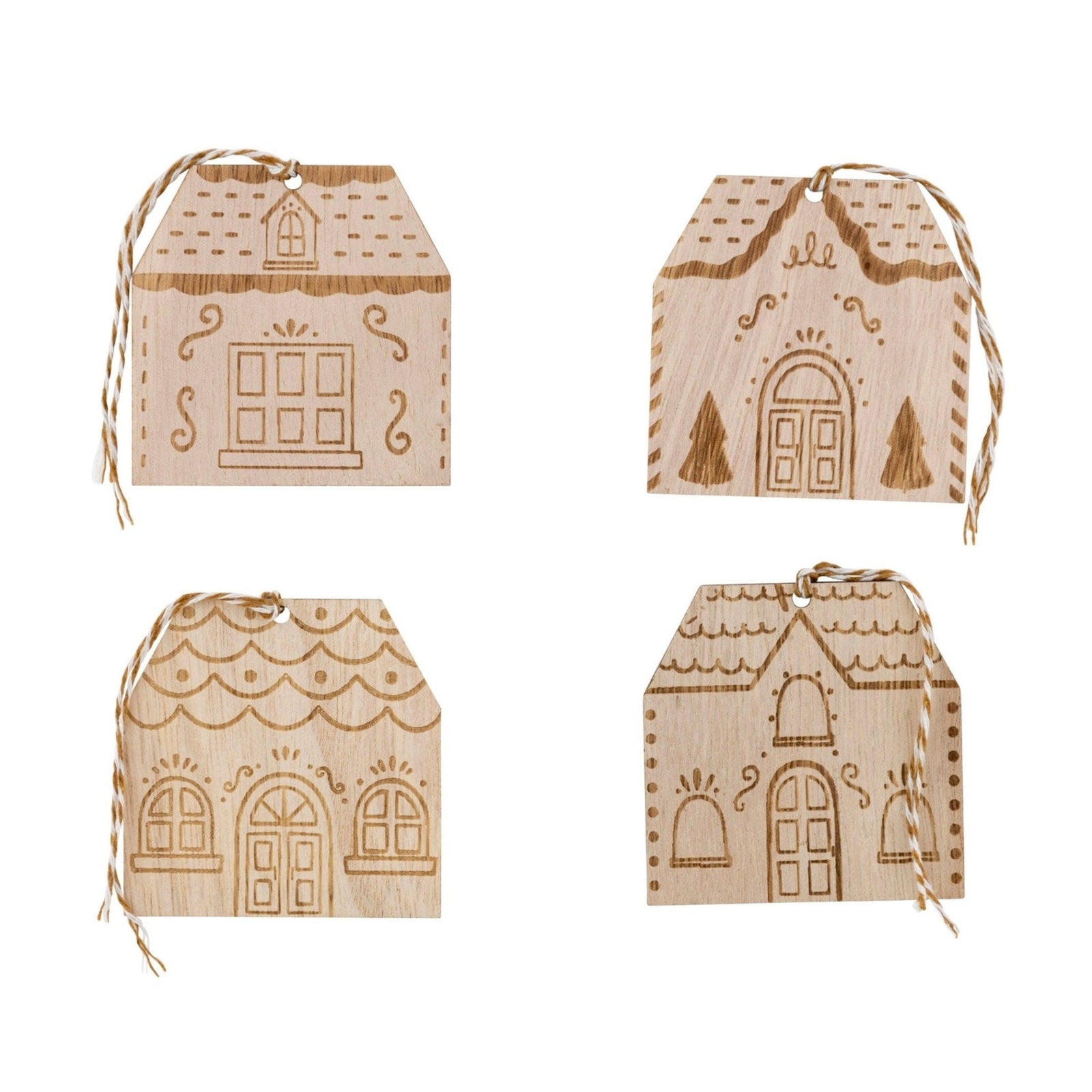 Gingerbread House Tags 8ct - Stesha Party