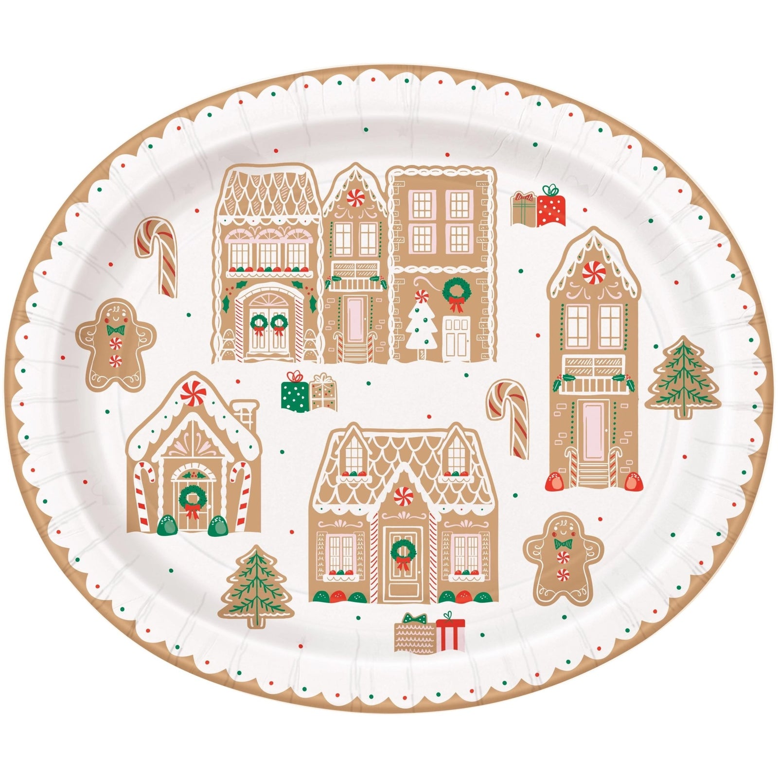 Gingerbread Paper Serving Plates 8ct - Stesha Party