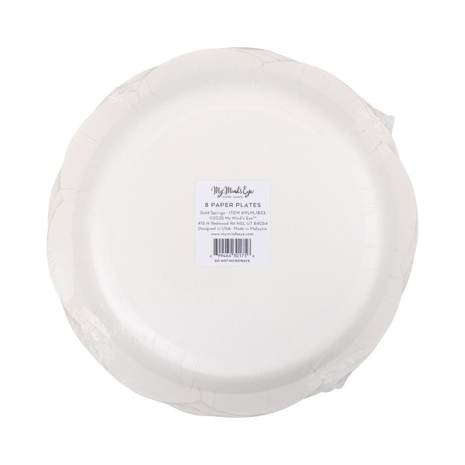 Gold Christmas Tree Paper Plates 9” - Stesha Party