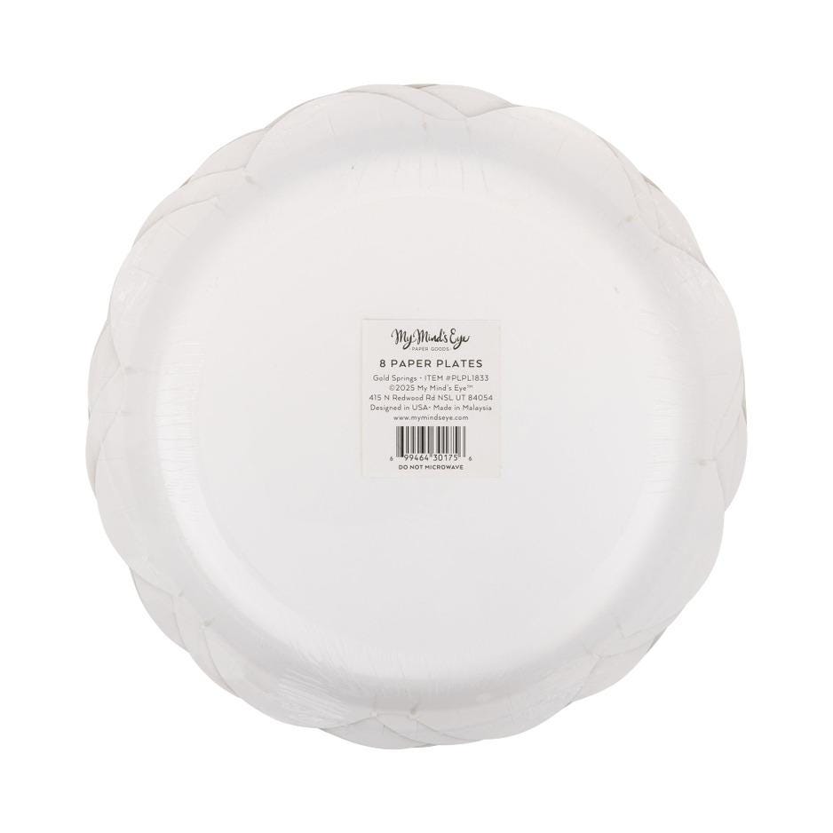 Gold Foil Christmas Plates - Stesha Party