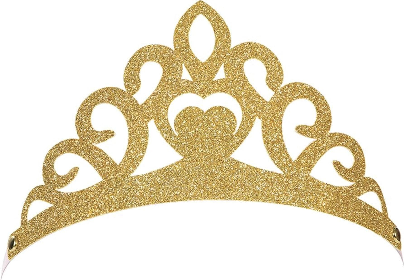 Gold Glitter Princess Tiaras 8ct - Stesha Party