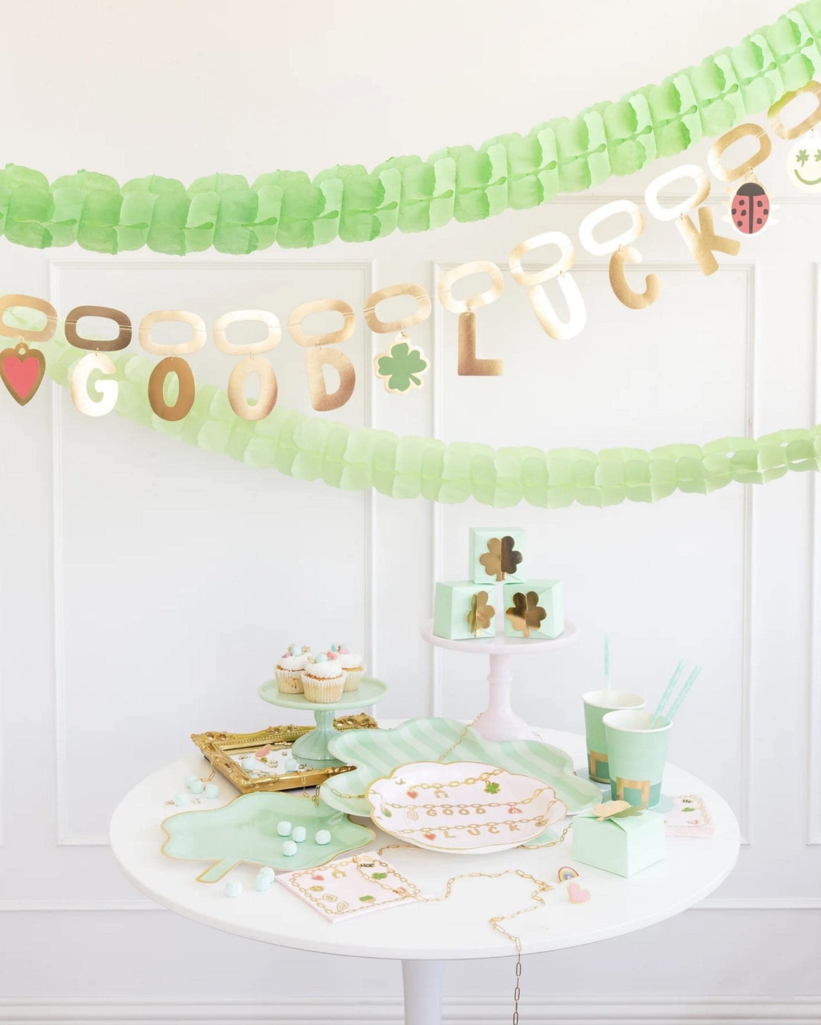 Gold Good Luck Charm Banner - Stesha Party