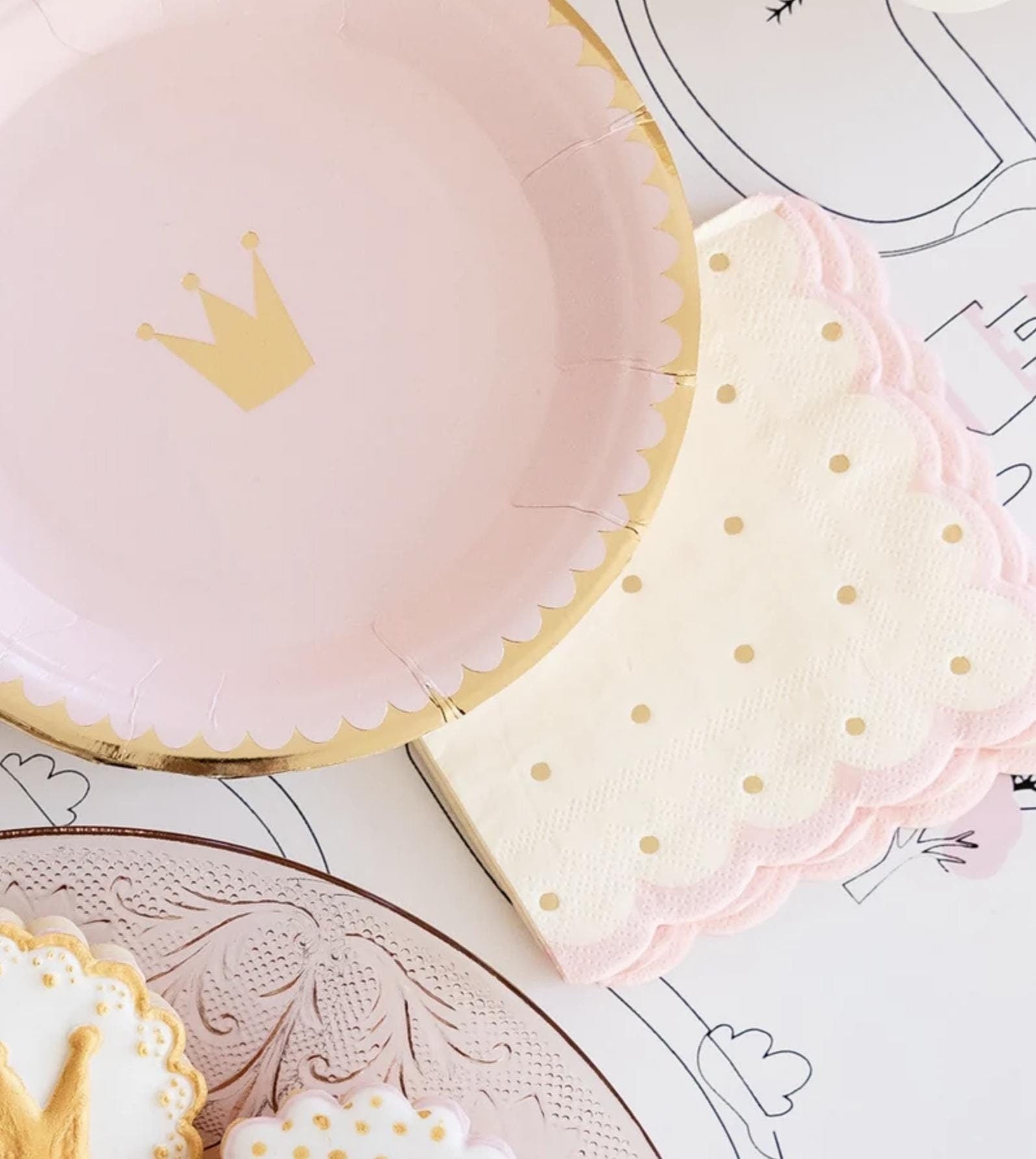 Gold Polkadot Napkins - Stesha Party