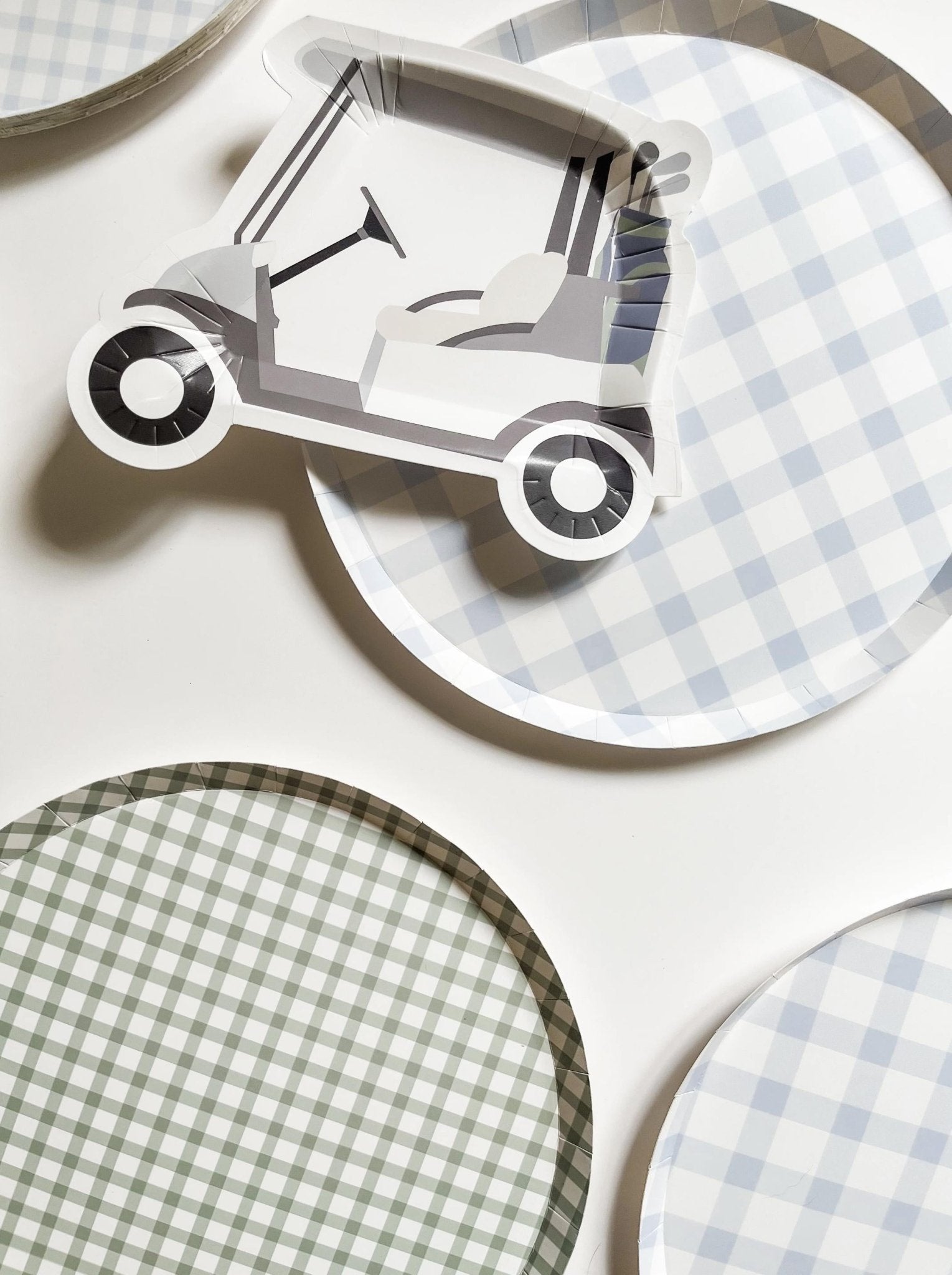 Golf Cart Dessert Plates 12ct - Stesha Party
