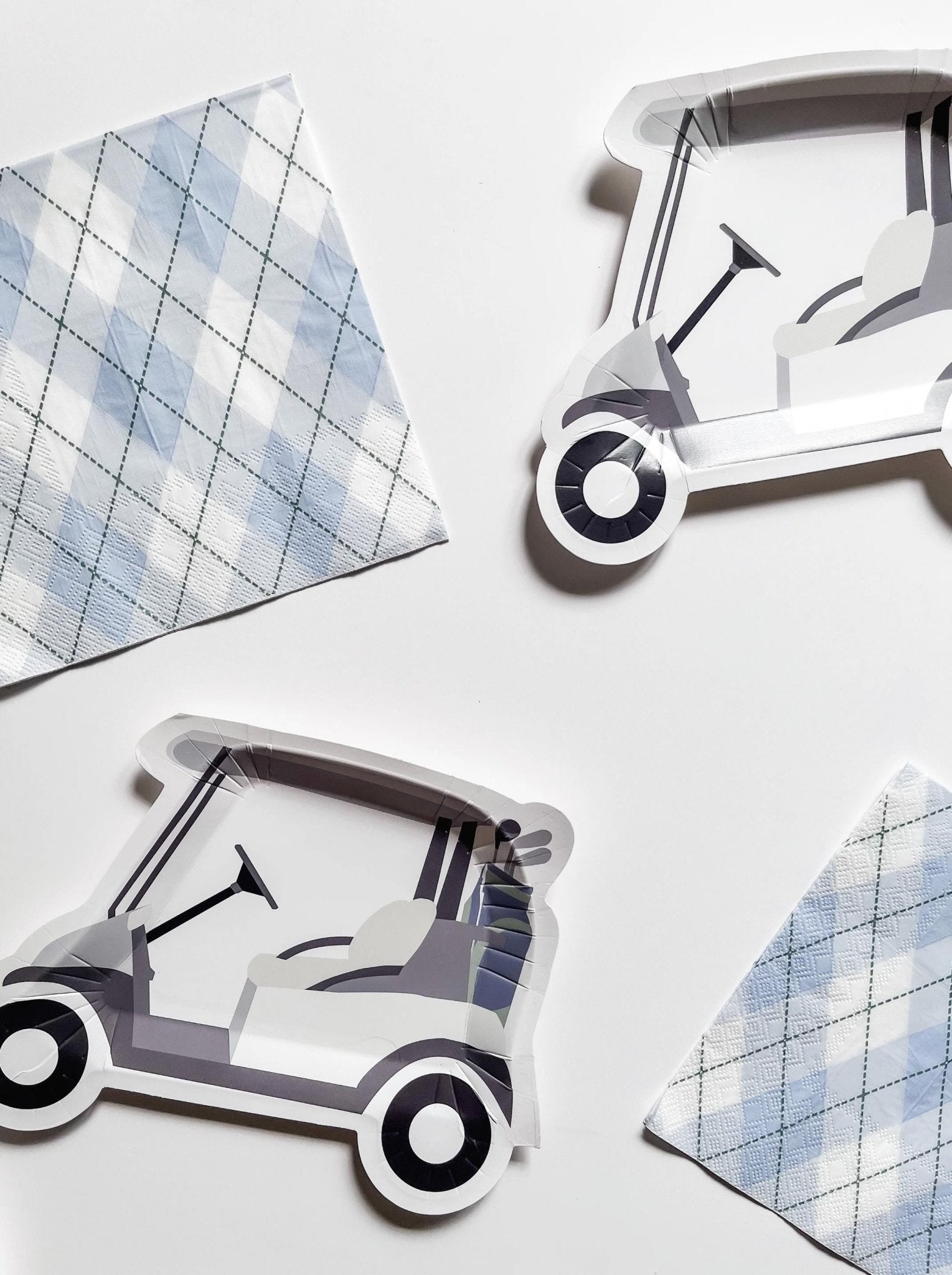 Golf Cart Dessert Plates 12ct - Stesha Party