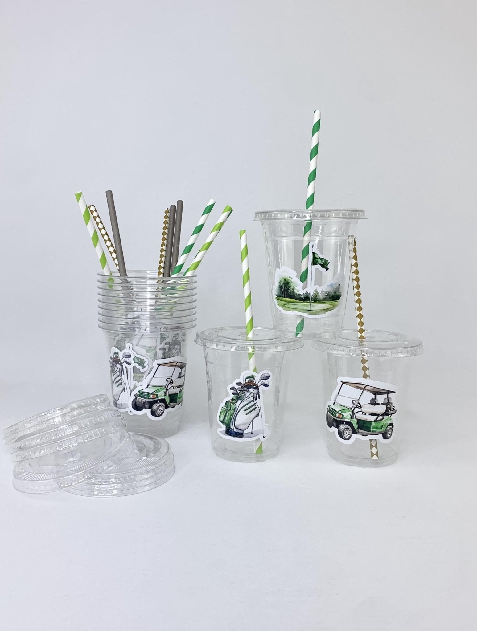 Golf Party Plastic Drink Cups 12ct - Stesha Party