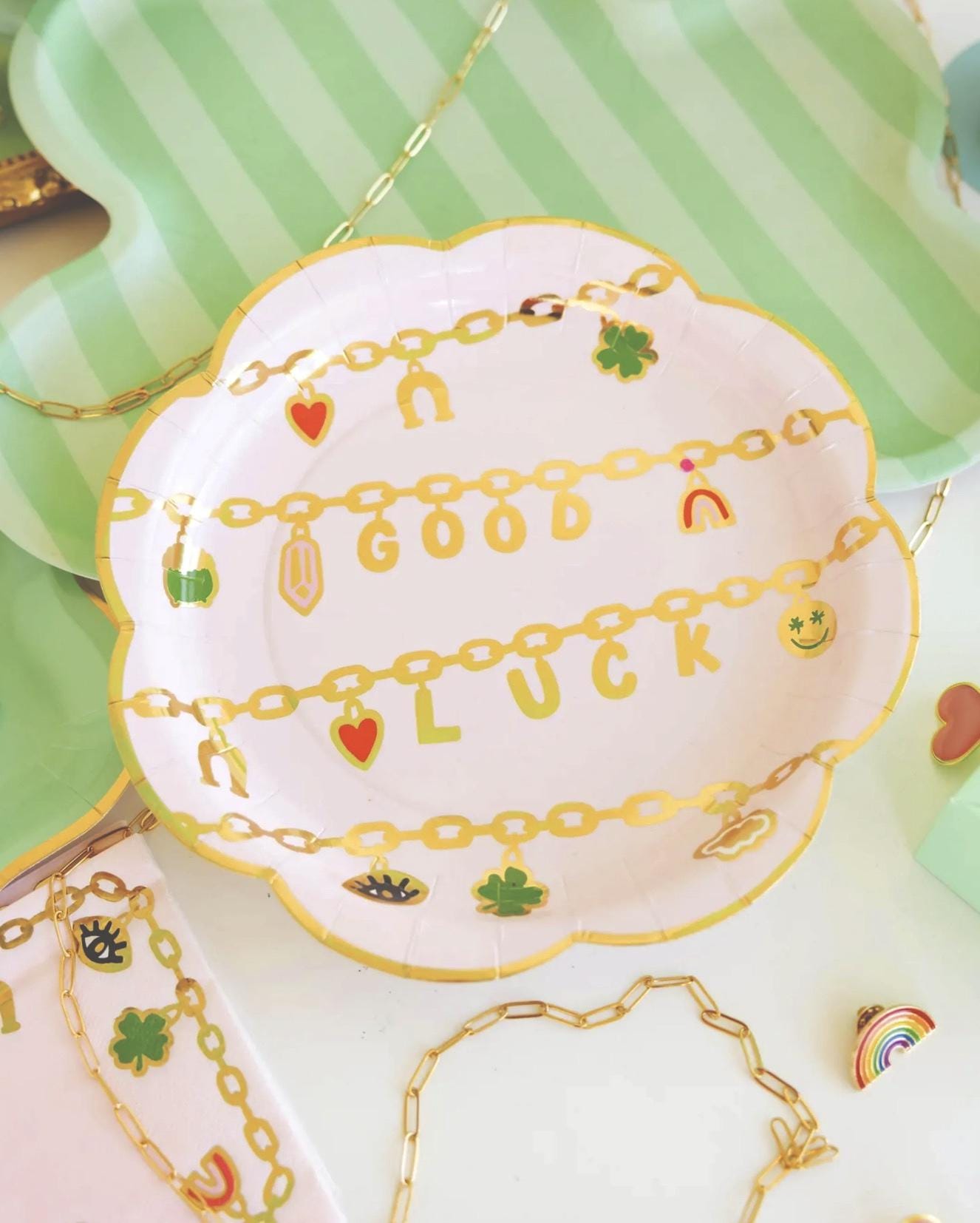 Good Luck Charm Bracelet Plates - Stesha Party