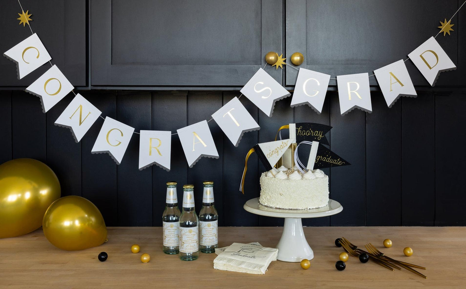 Graduation Mini Felt Flag Set - Stesha Party