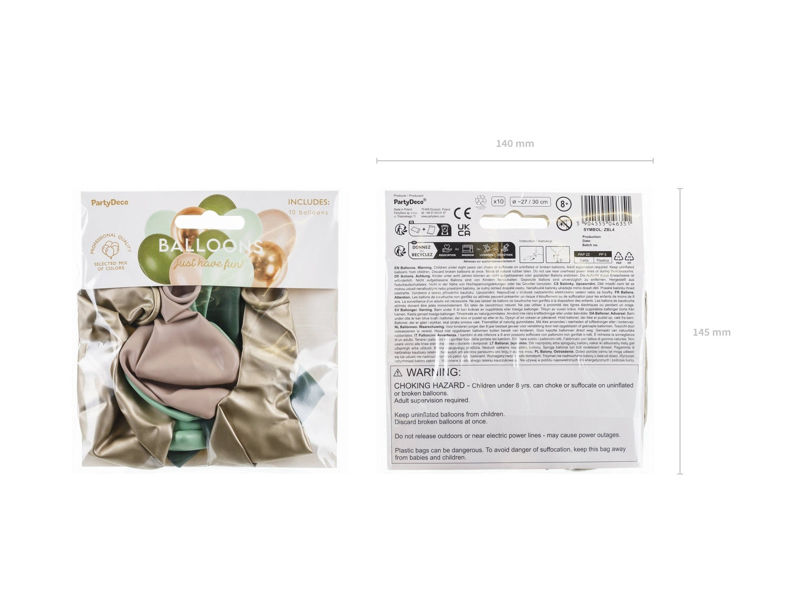 Green & Gold Balloon Bouquet - Stesha Party