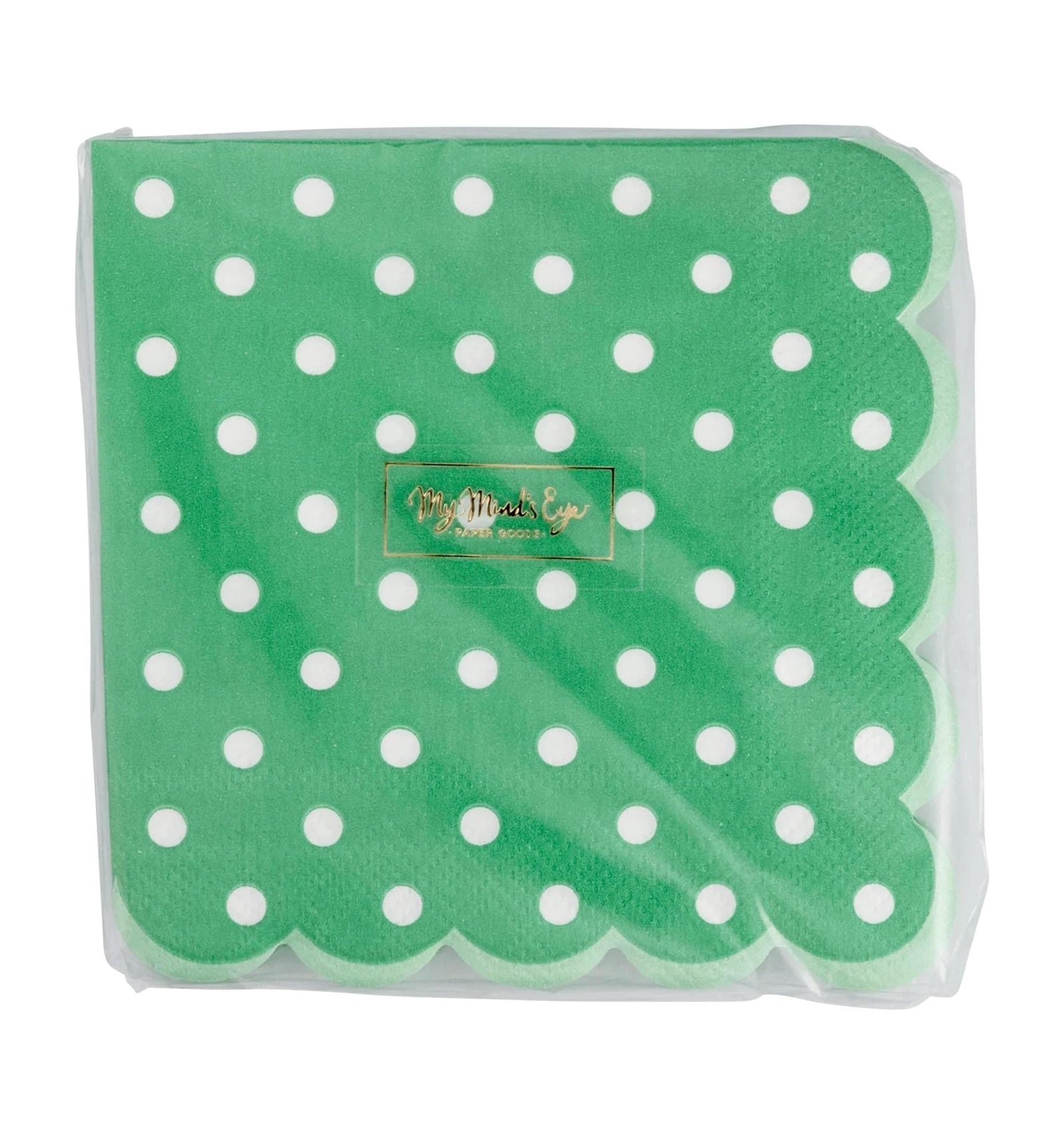 Green Scalloped Party Napkins - Stesha Party