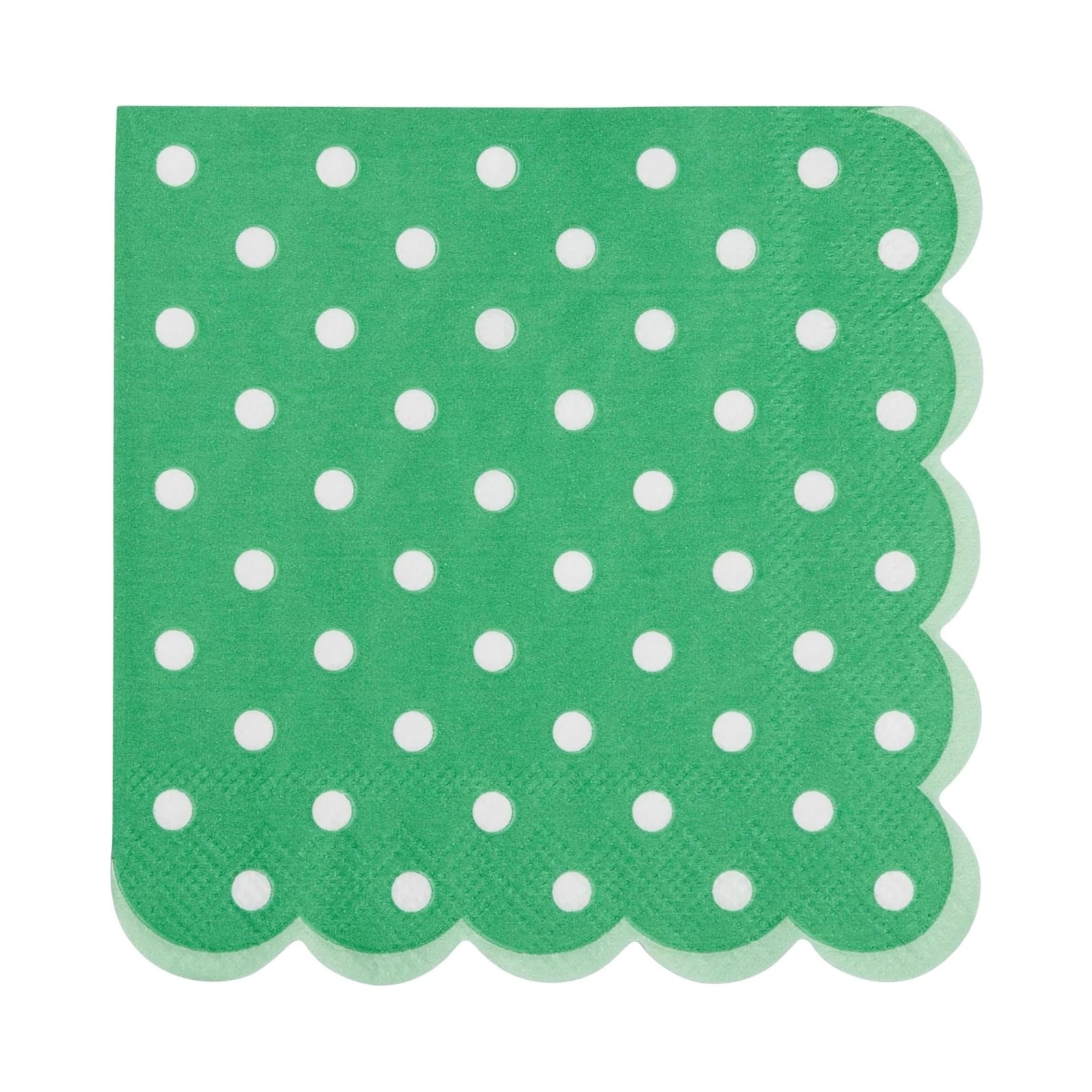 Green Scalloped Party Napkins - Stesha Party