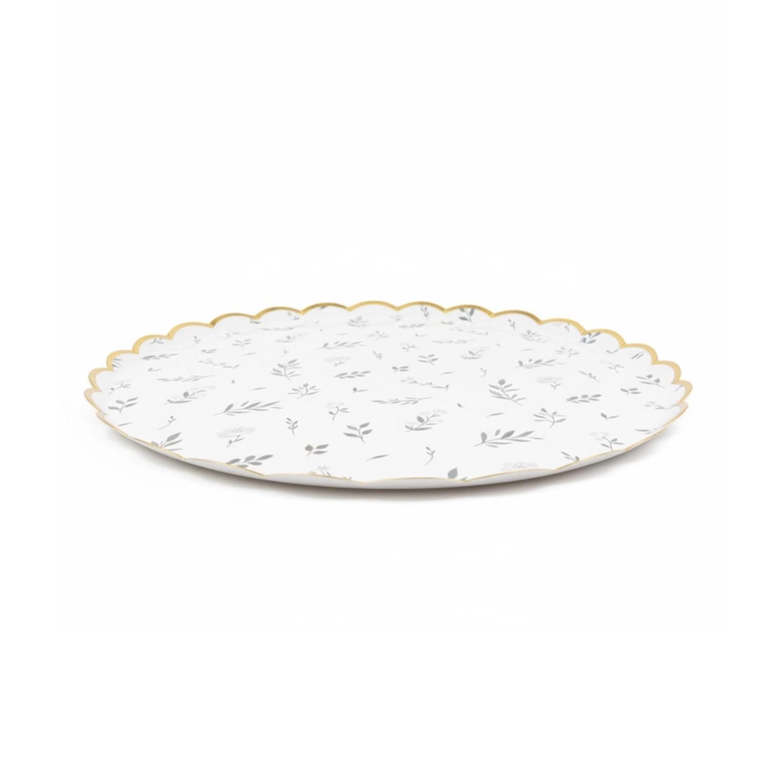 Greenery Gold Foil Plates 8ct - Stesha Party