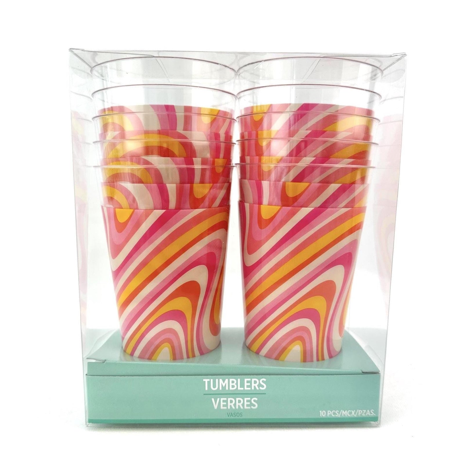 Groovy 70s Reusable Tumblers 10ct - Stesha Party