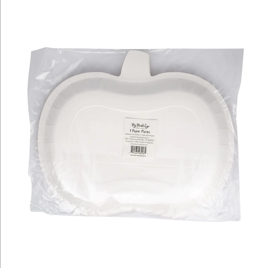 Groovy Pumpkin Shaped Plates 8ct - Stesha Party