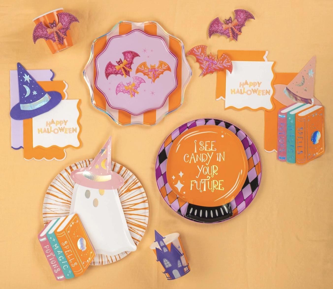 Halloween Bat Plates 8ct - Stesha Party