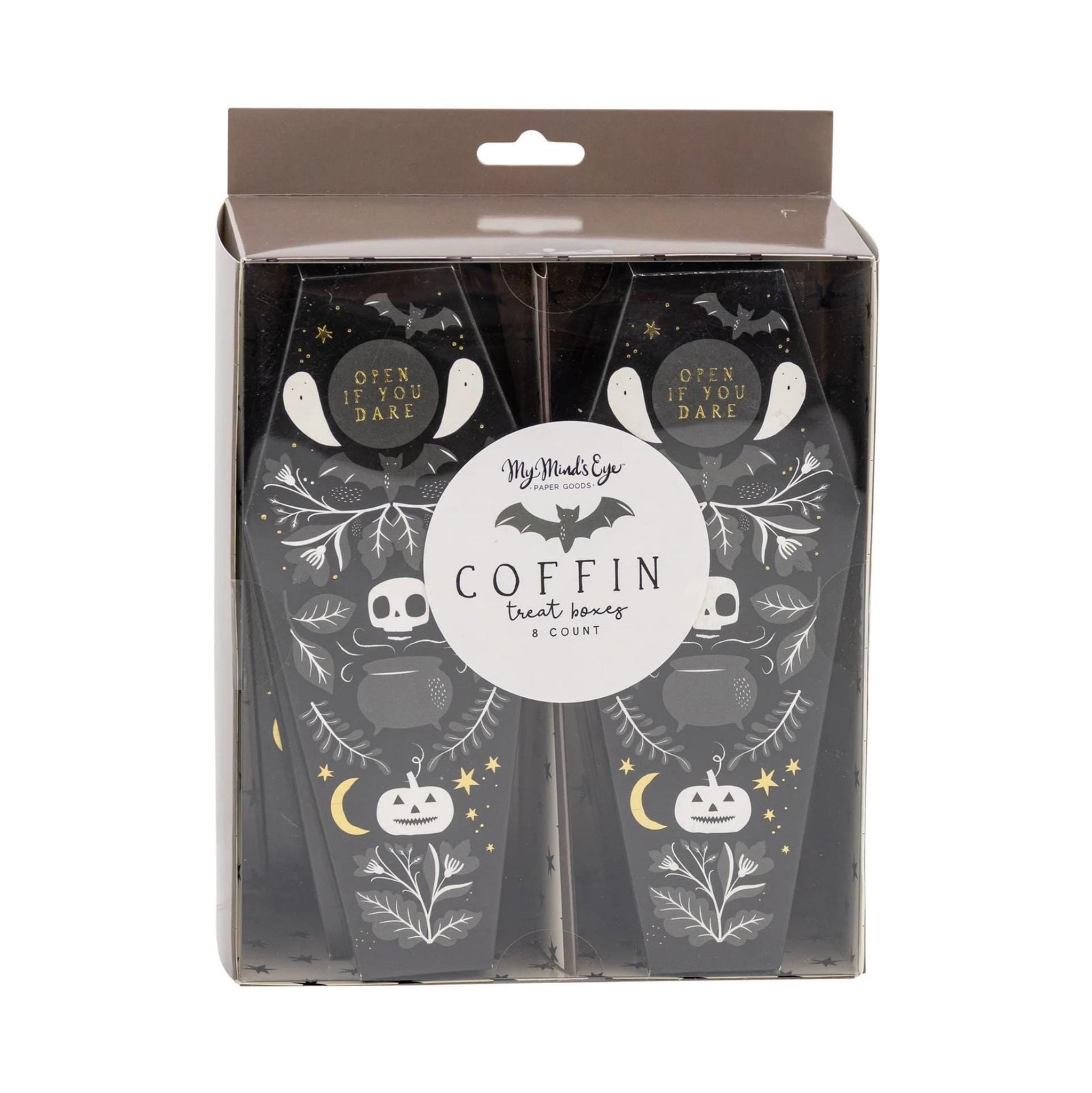 Halloween Coffin Favor Boxes with Lids 8ct - Stesha Party