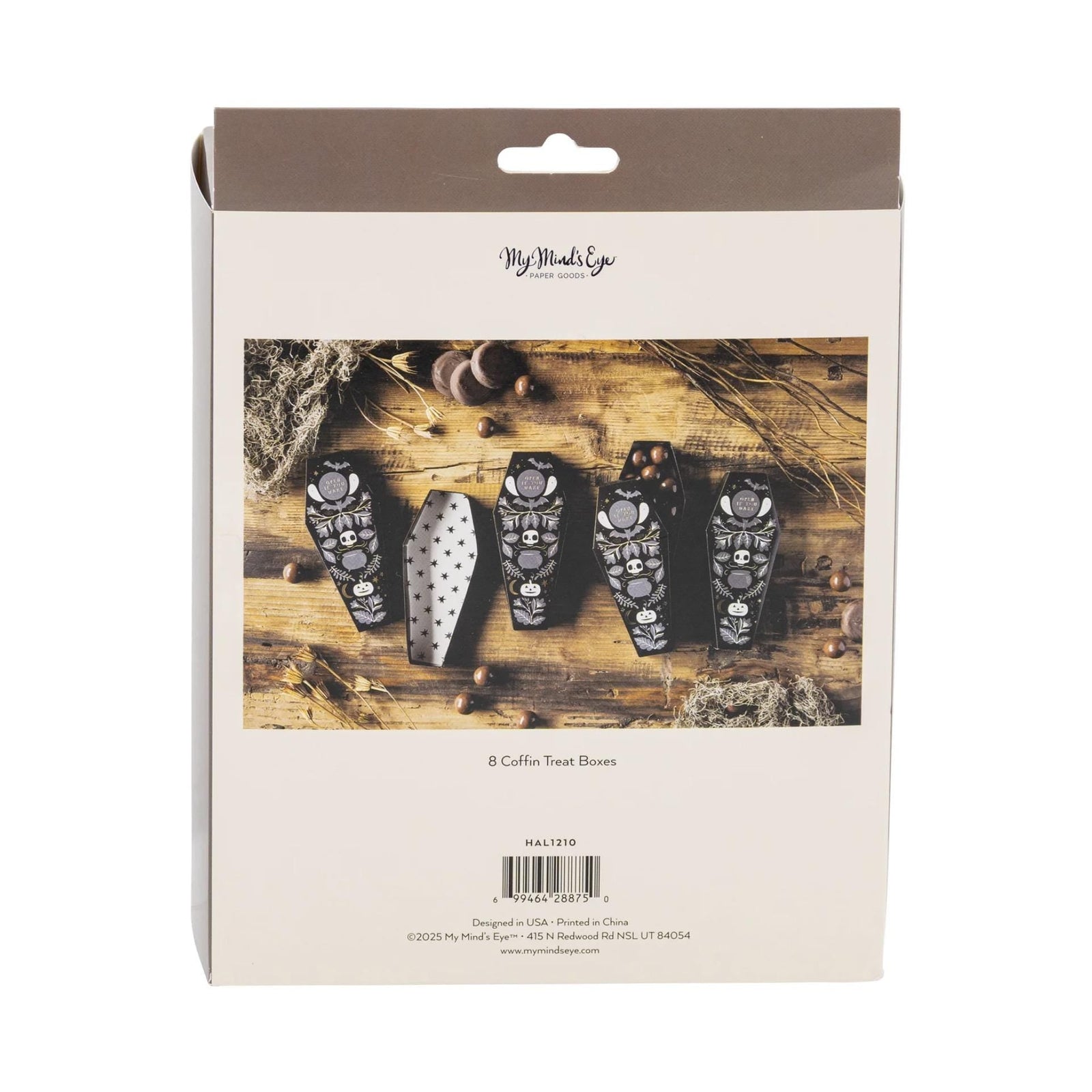 Halloween Coffin Favor Boxes with Lids 8ct - Stesha Party