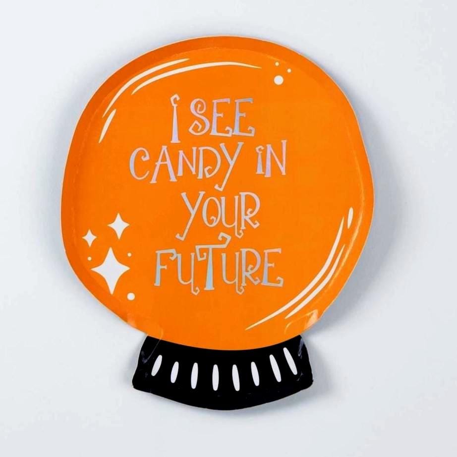 Halloween Crystal Ball Plates 8ct - Stesha Party