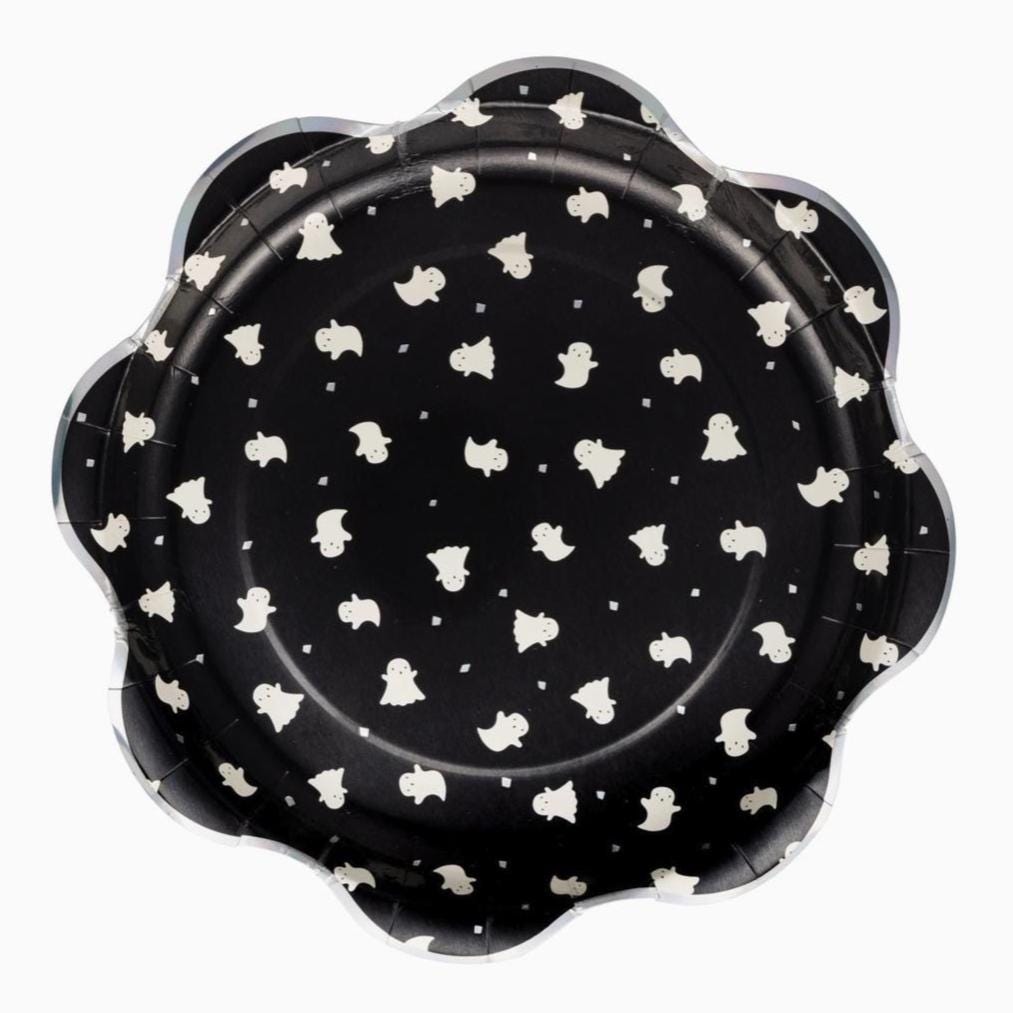 Halloween Ghost Paper Plates 8ct - Stesha Party