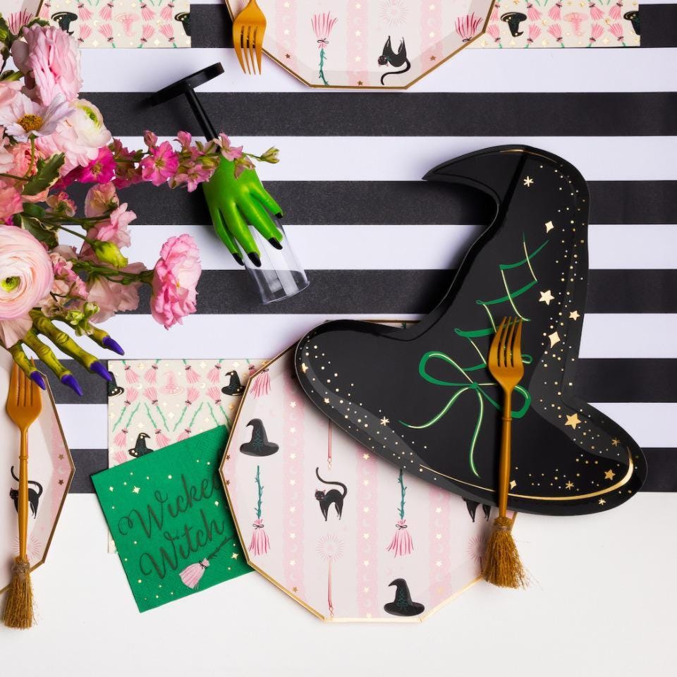 Halloween Witch Plates - Stesha Party