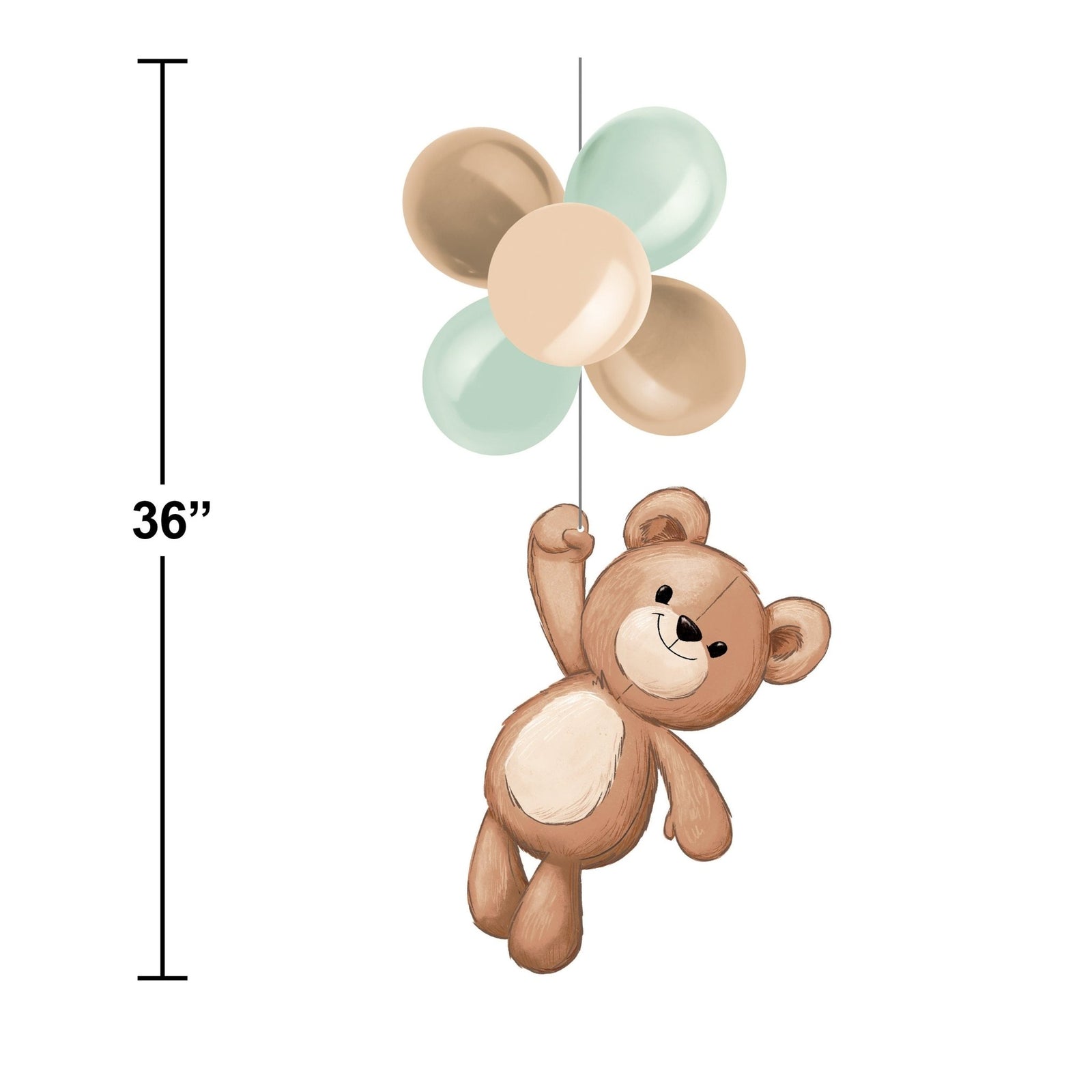 Hanging Teddy Bear Party Decoration - Stesha Party