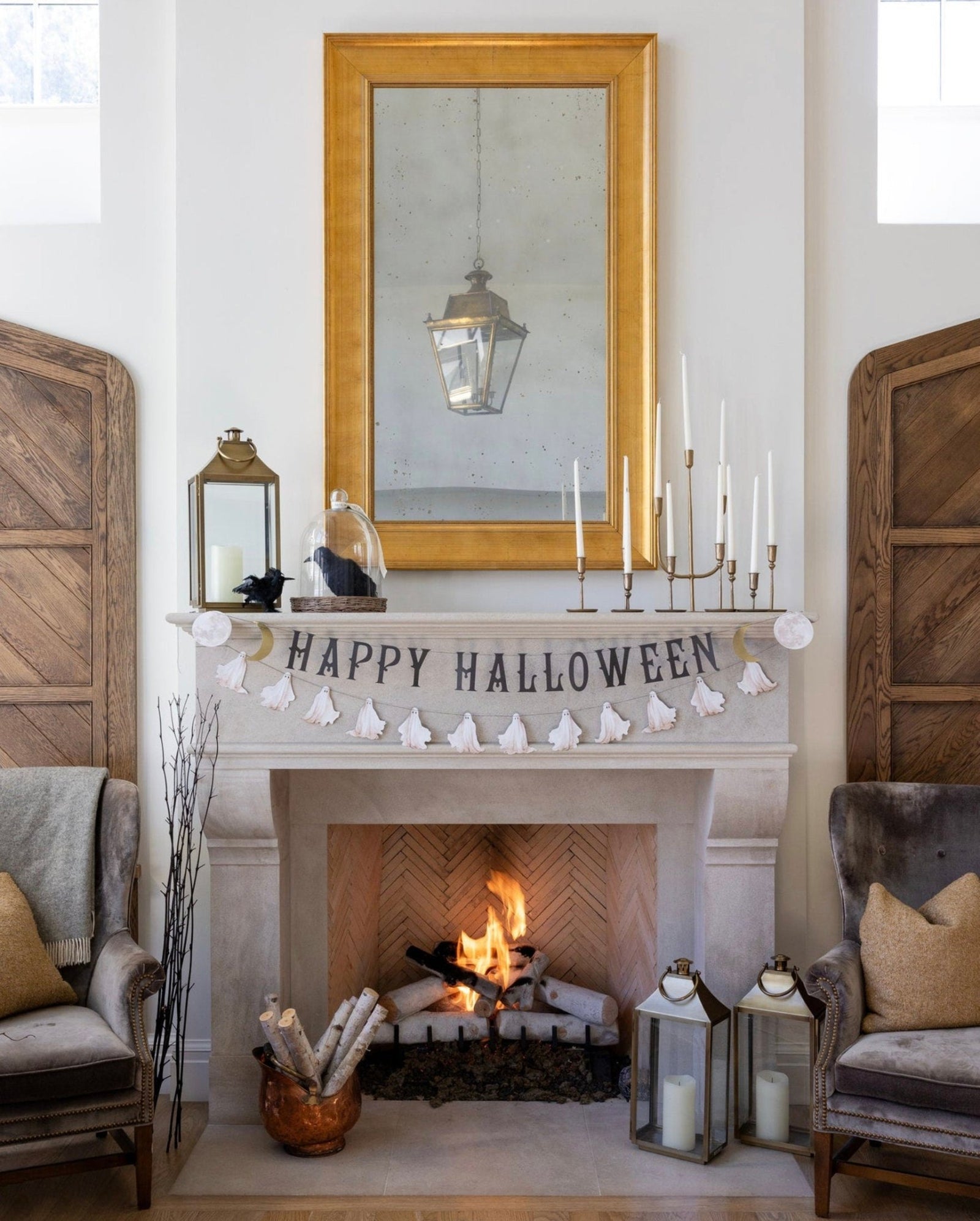 Happy Halloween Ghost Party Banner - Stesha Party