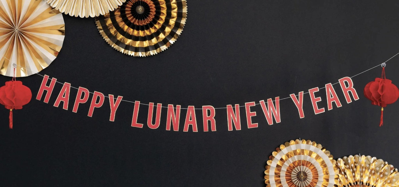 Happy Lunar New Year Banner - Stesha Party