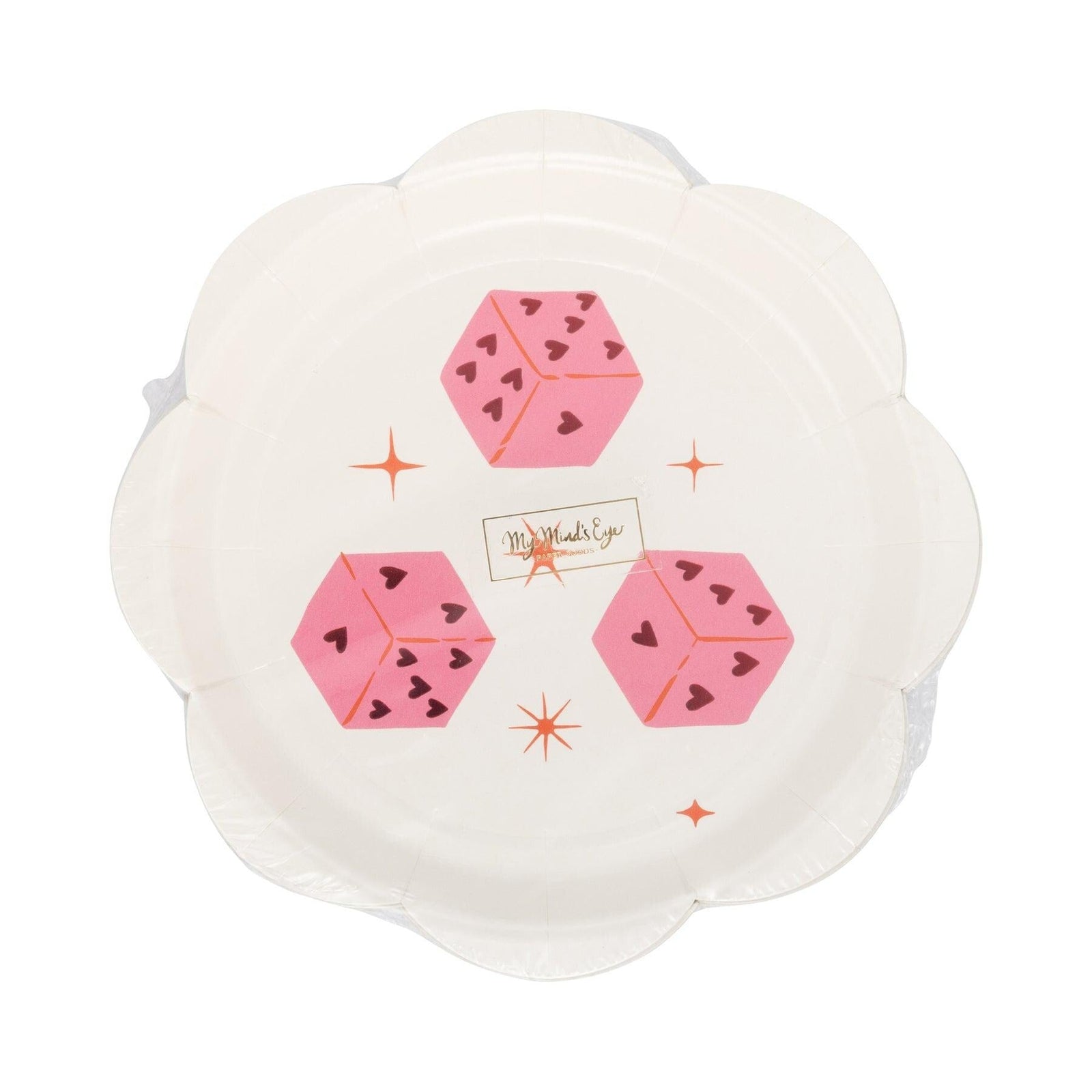 Heart Dice Dessert Plates 8ct - Stesha Party