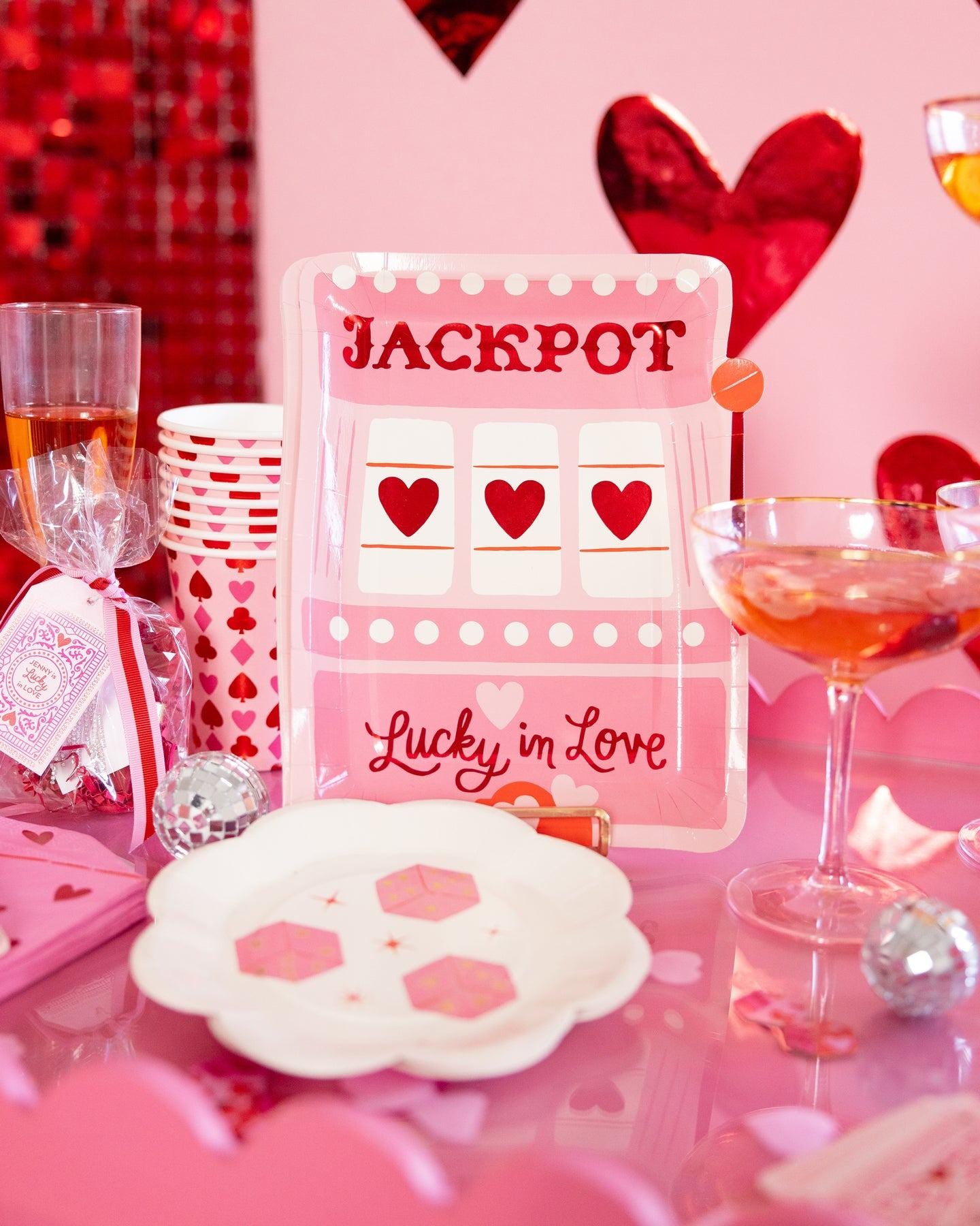 Heart Dice Dessert Plates 8ct - Stesha Party