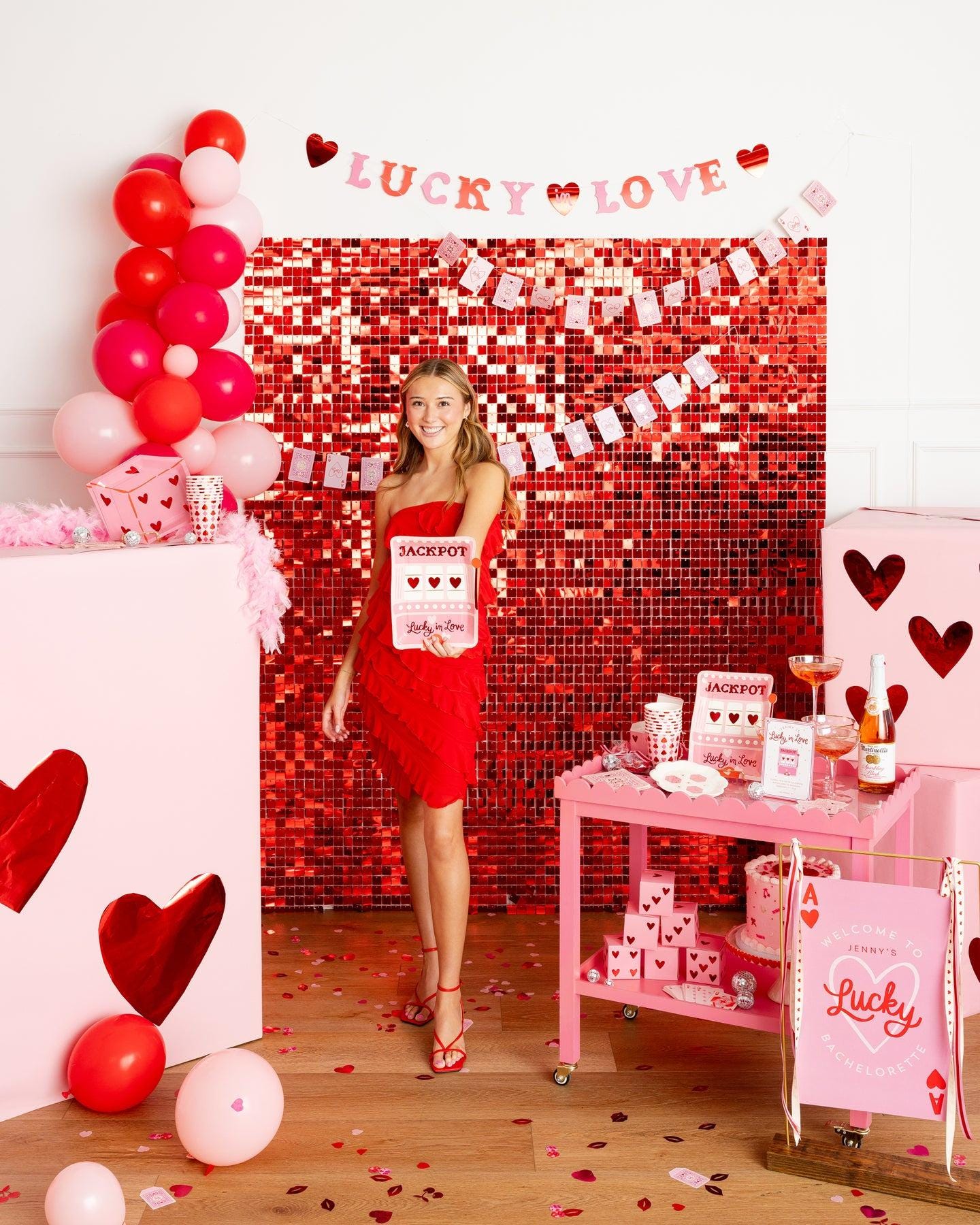 Heart Slot Machine Party Plates 8ct - Stesha Party