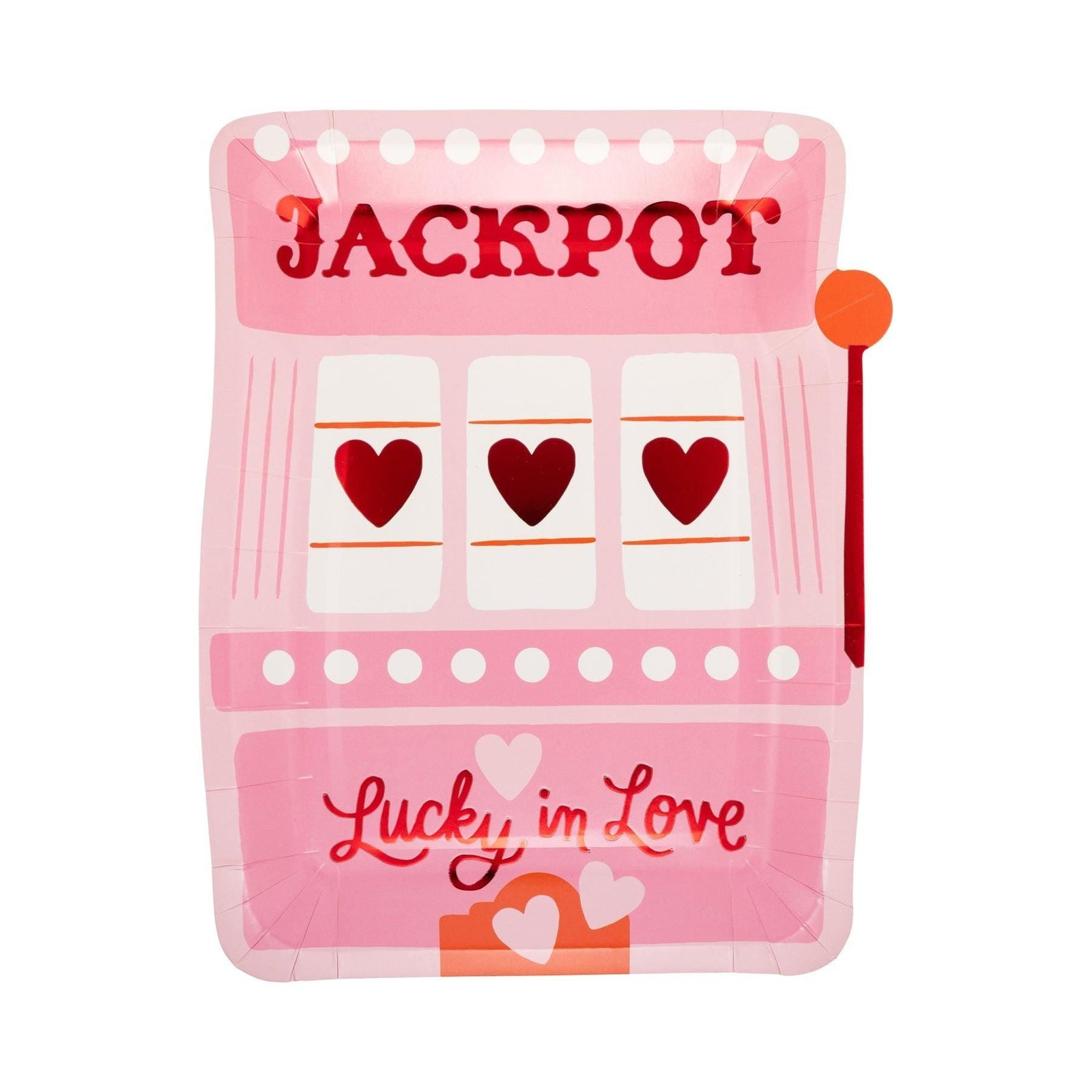 Heart Slot Machine Party Plates 8ct - Stesha Party